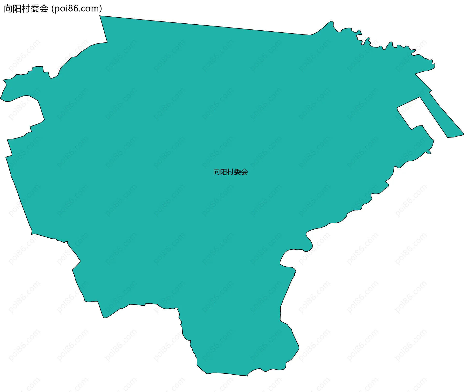 向阳村委会边界地图