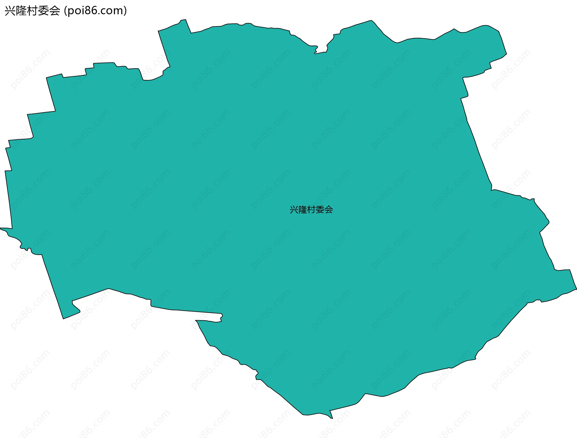 兴隆村委会边界地图