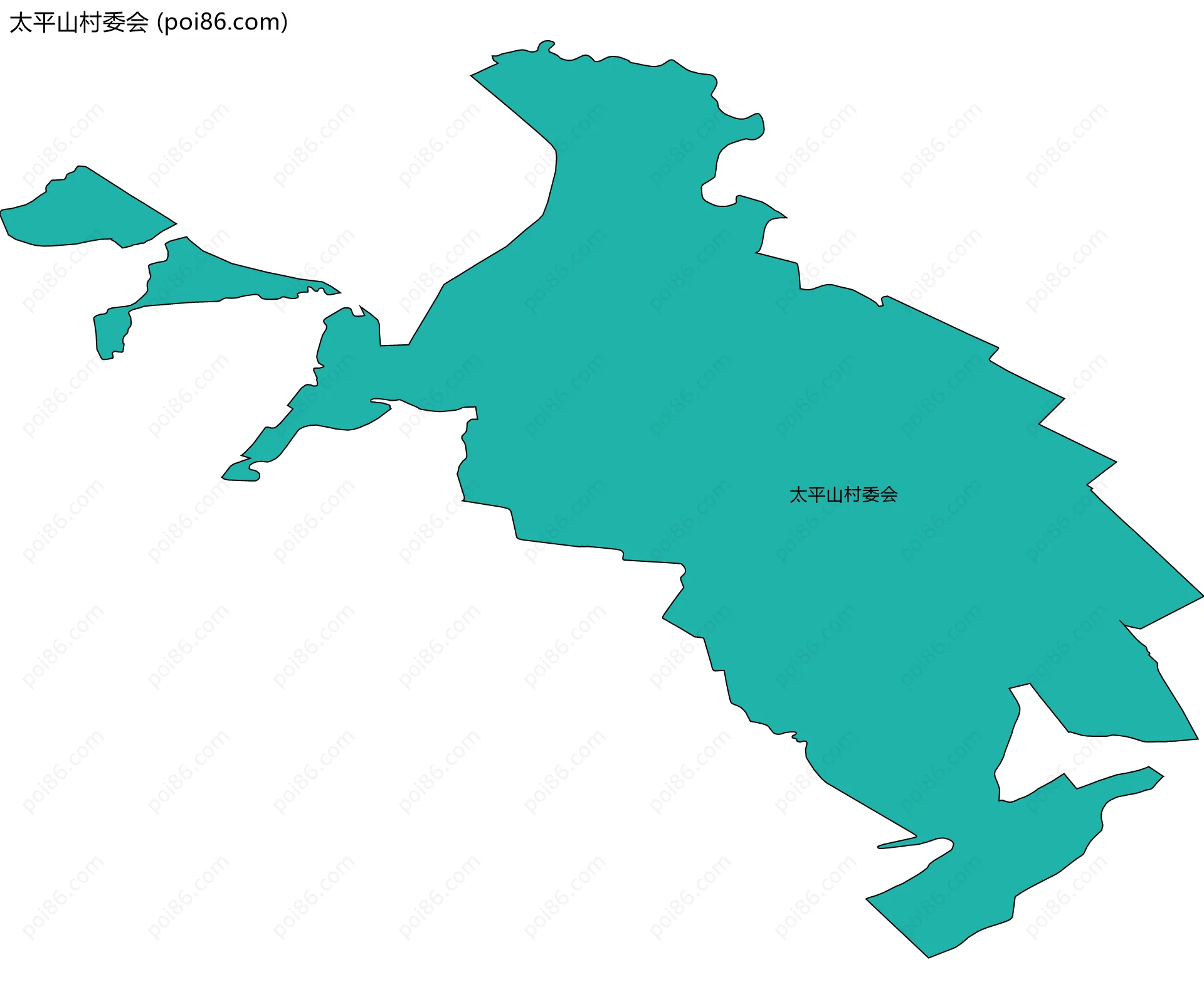 太平山村委会边界地图