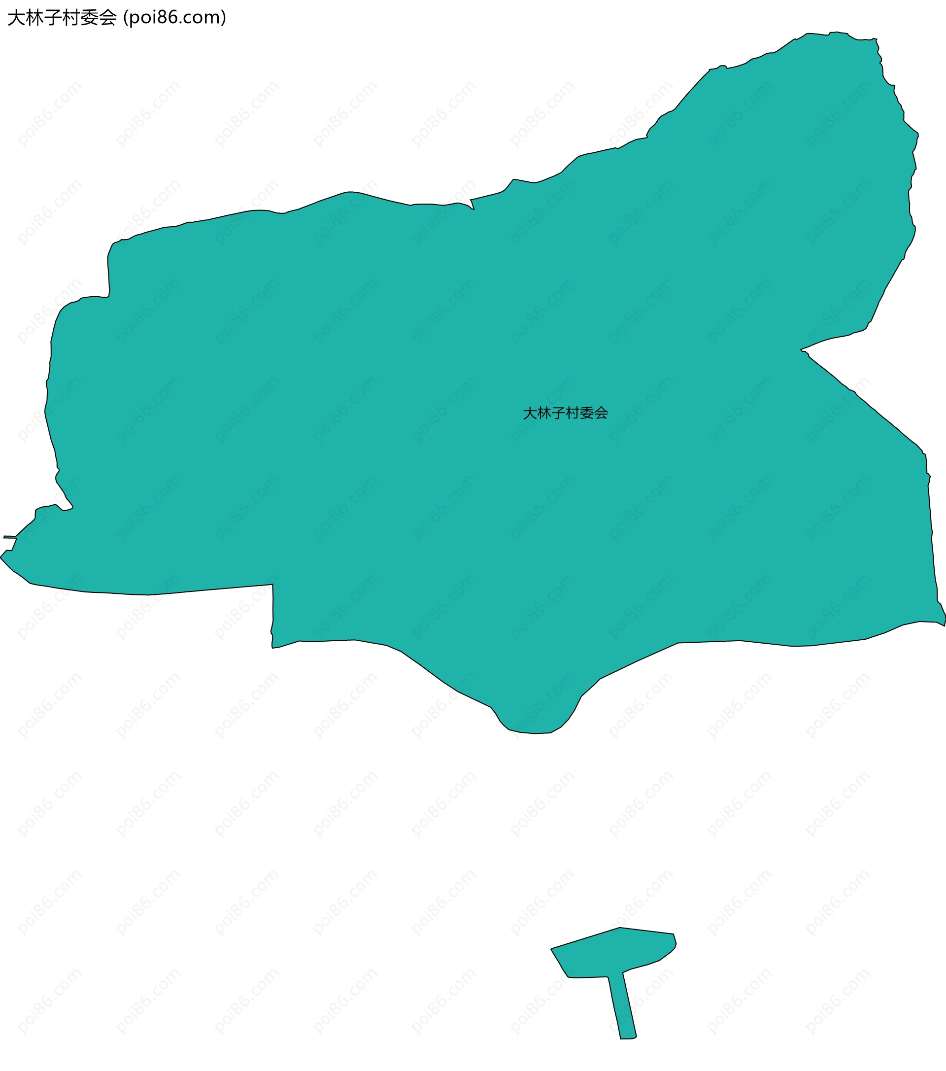 大林子村委会边界地图