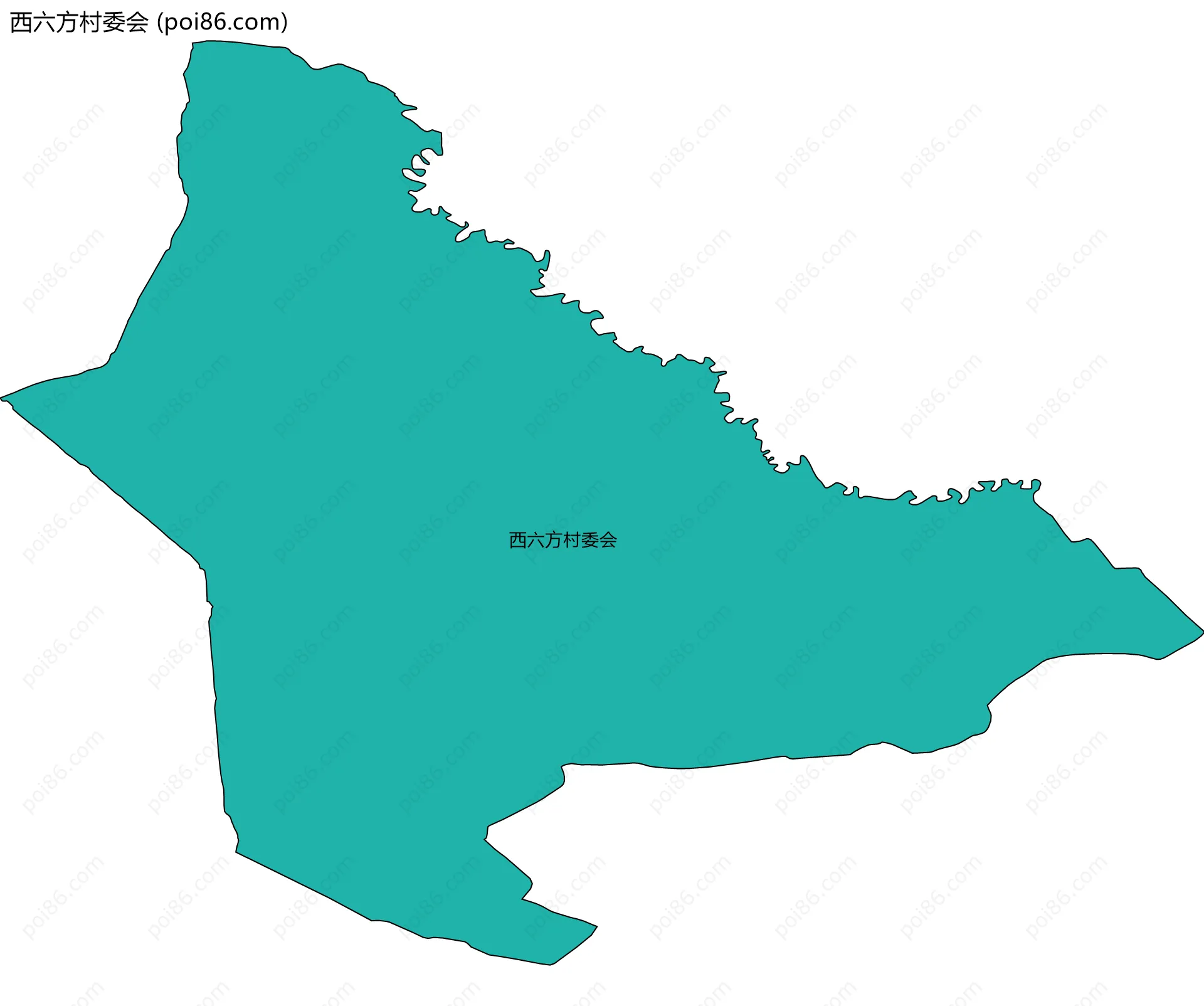 西六方村委会边界地图