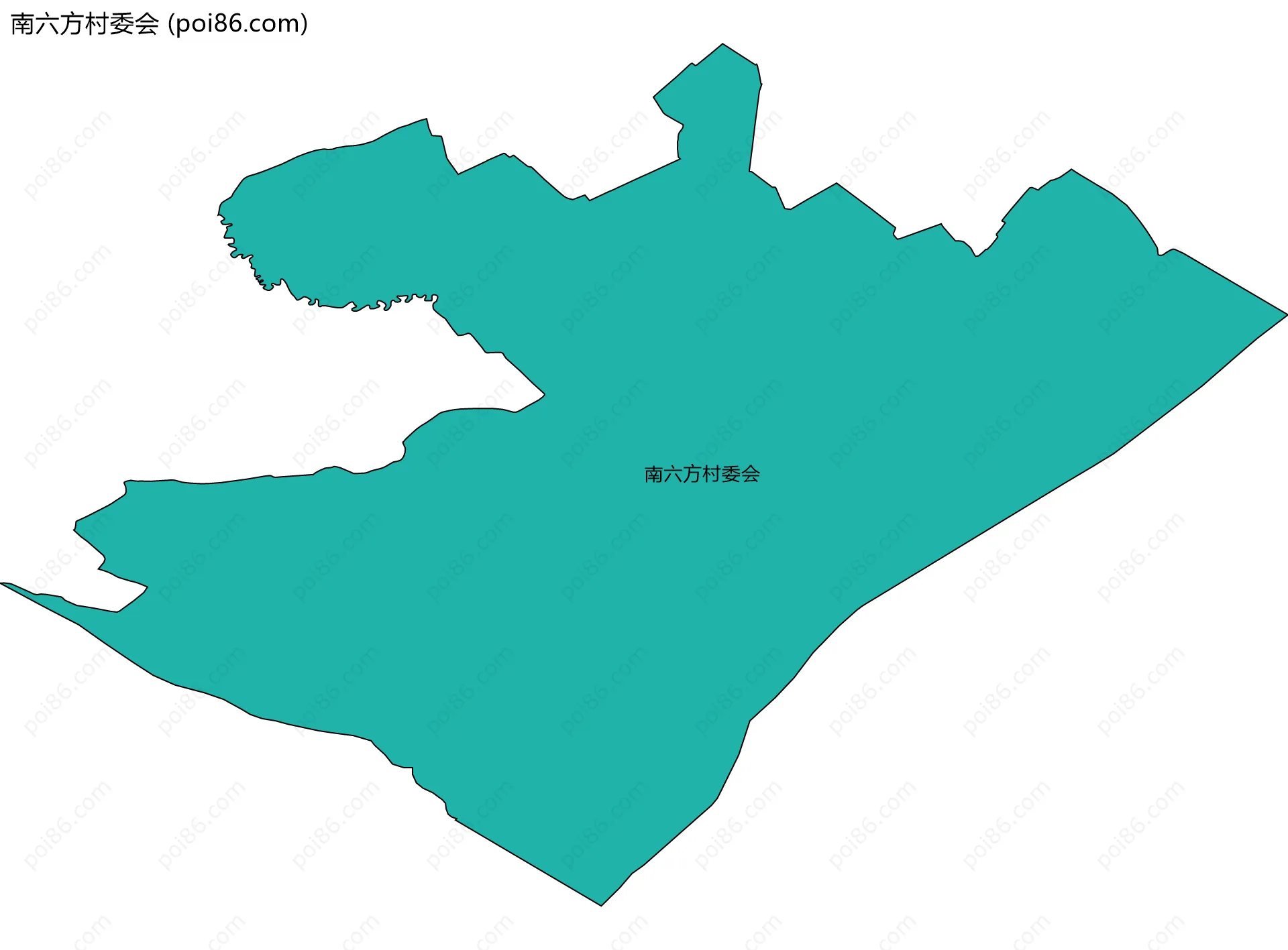 南六方村委会边界地图