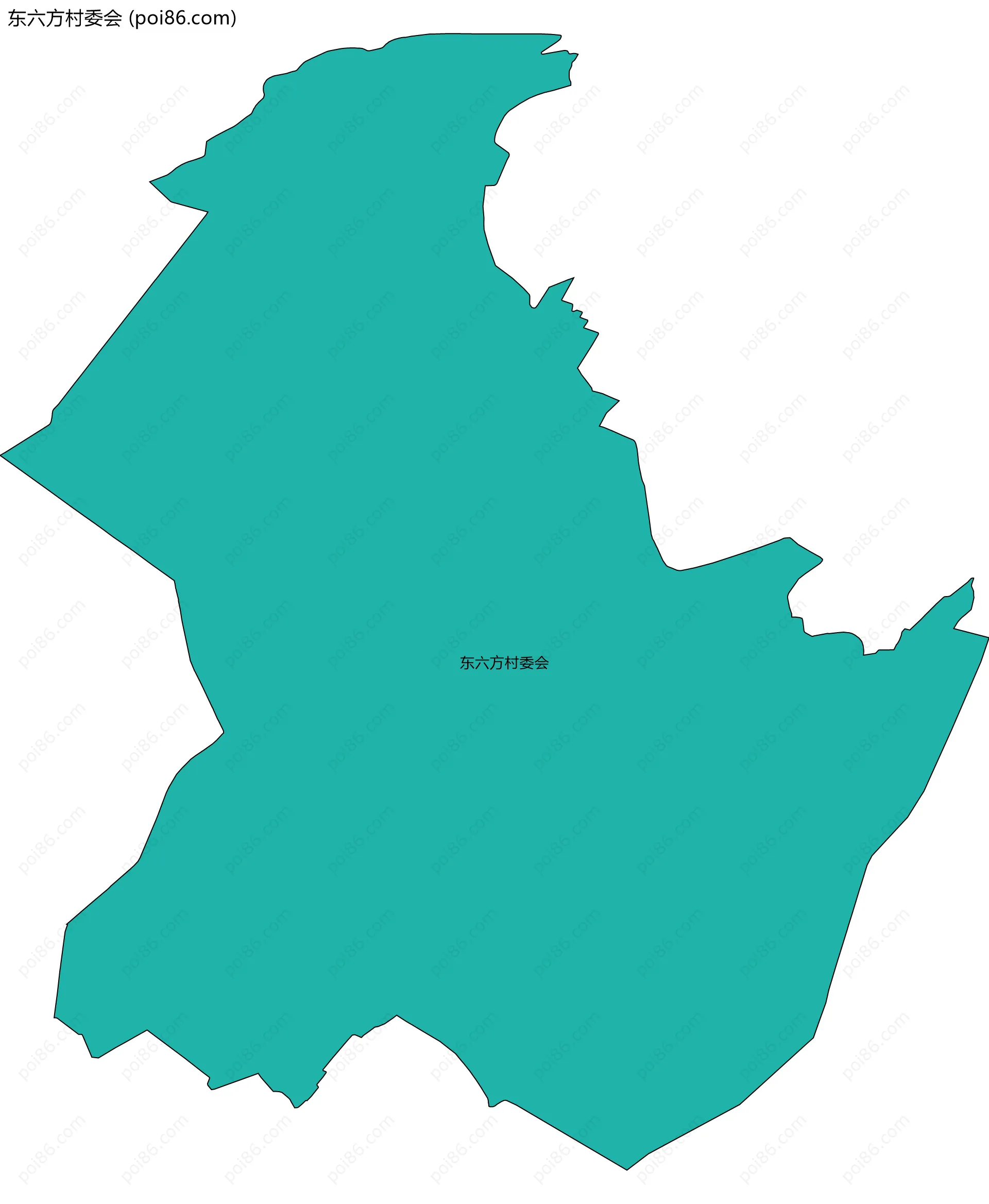 东六方村委会边界地图