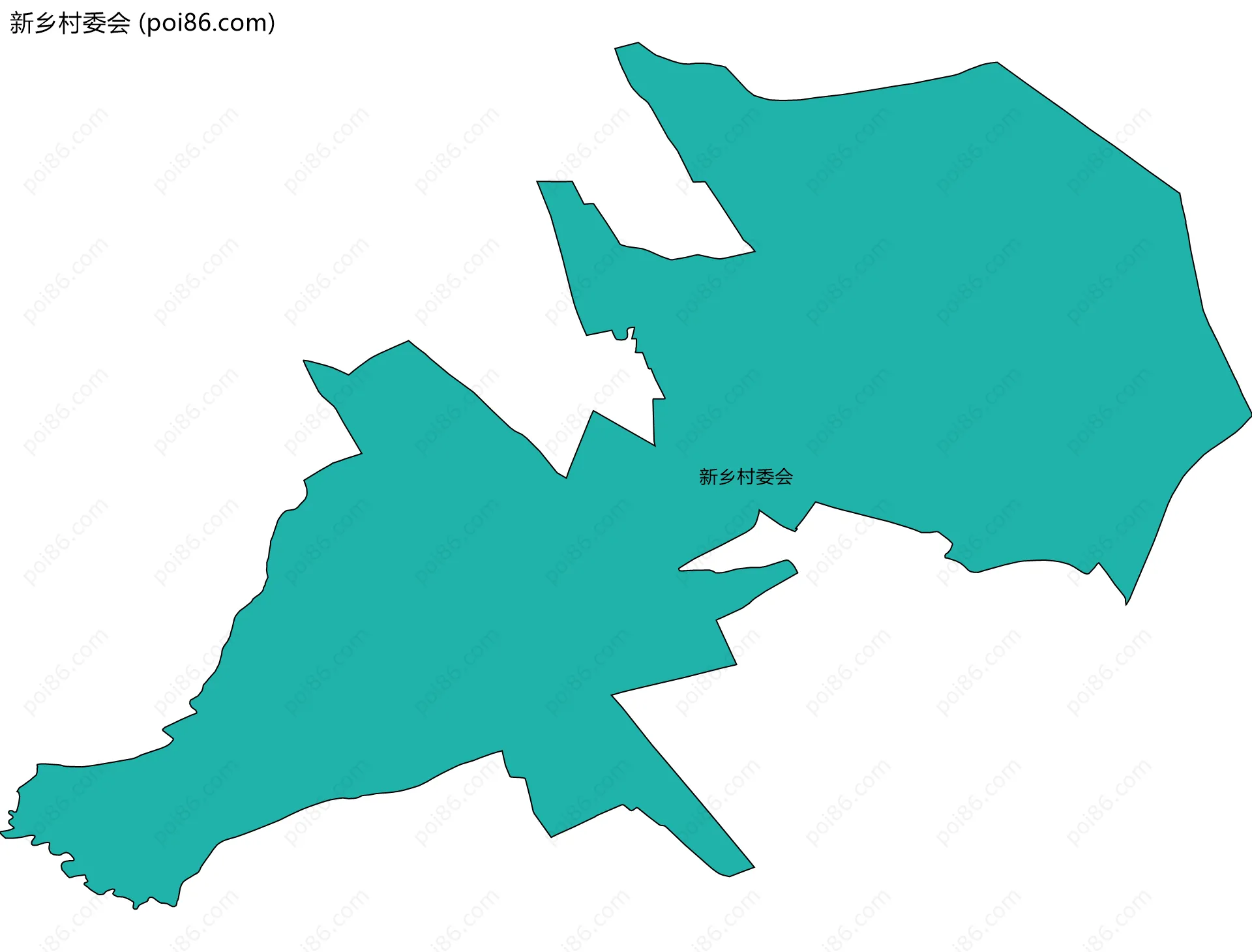 新乡村委会边界地图