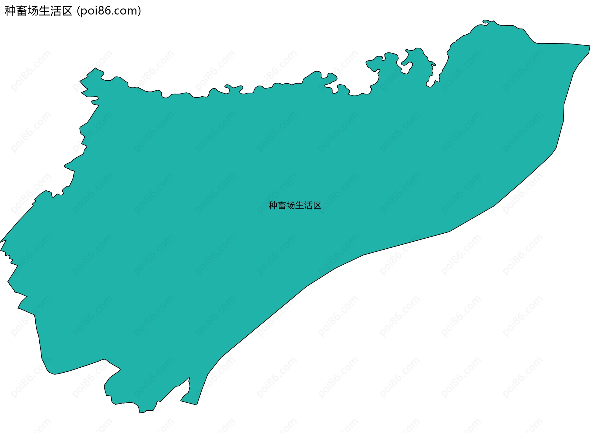 种畜场生活区边界地图