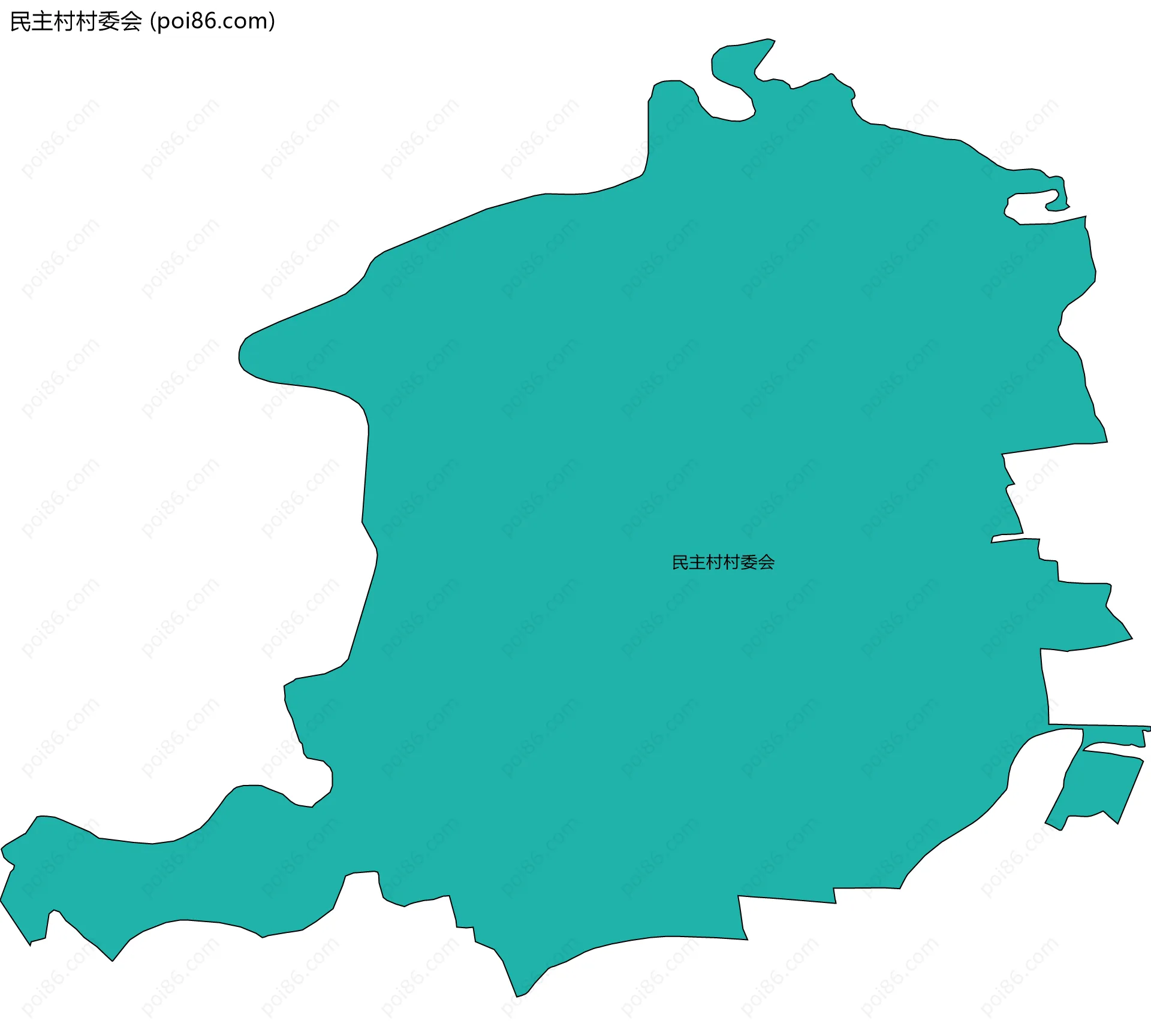 民主村村委会边界地图