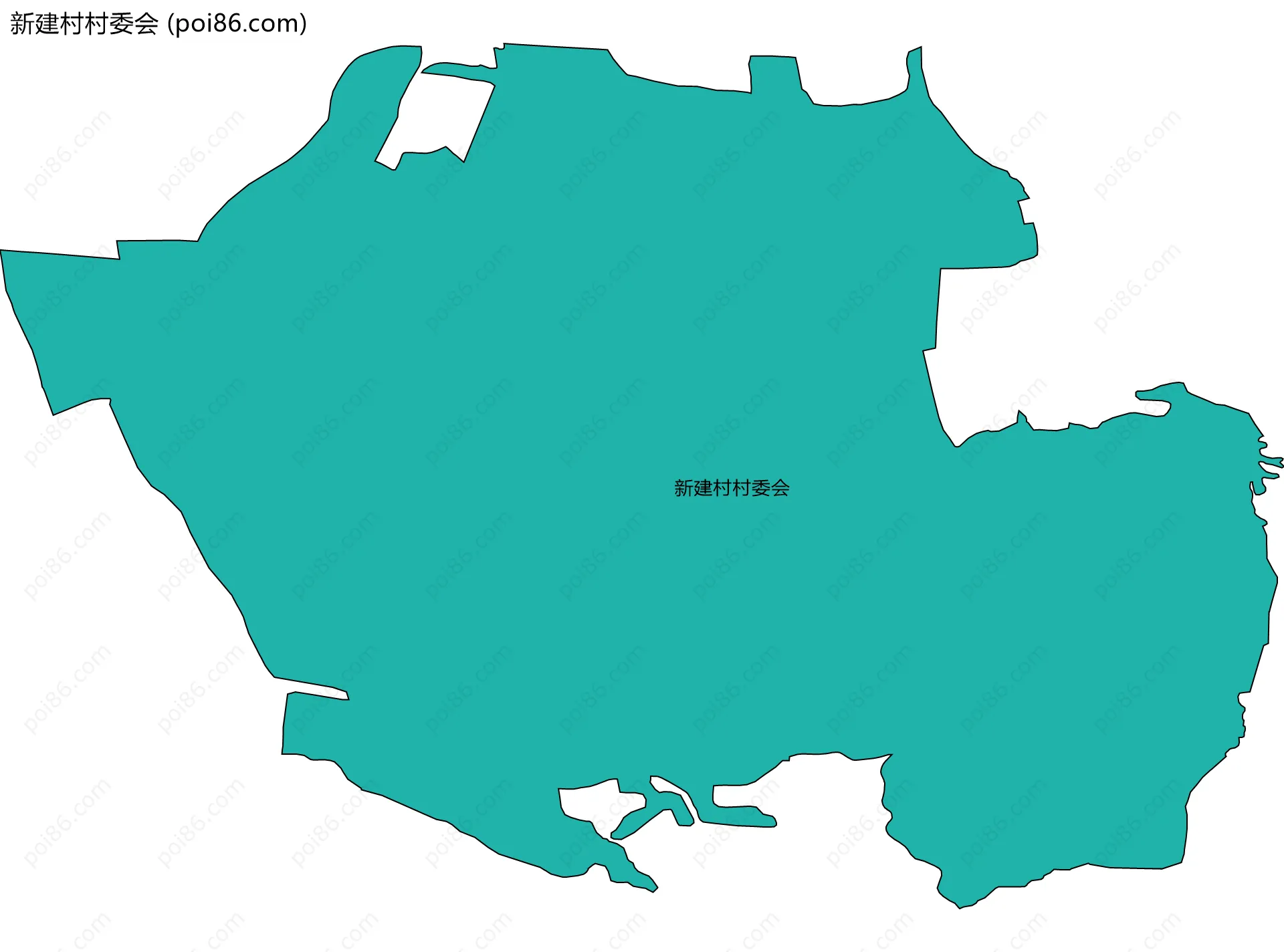 新建村村委会边界地图