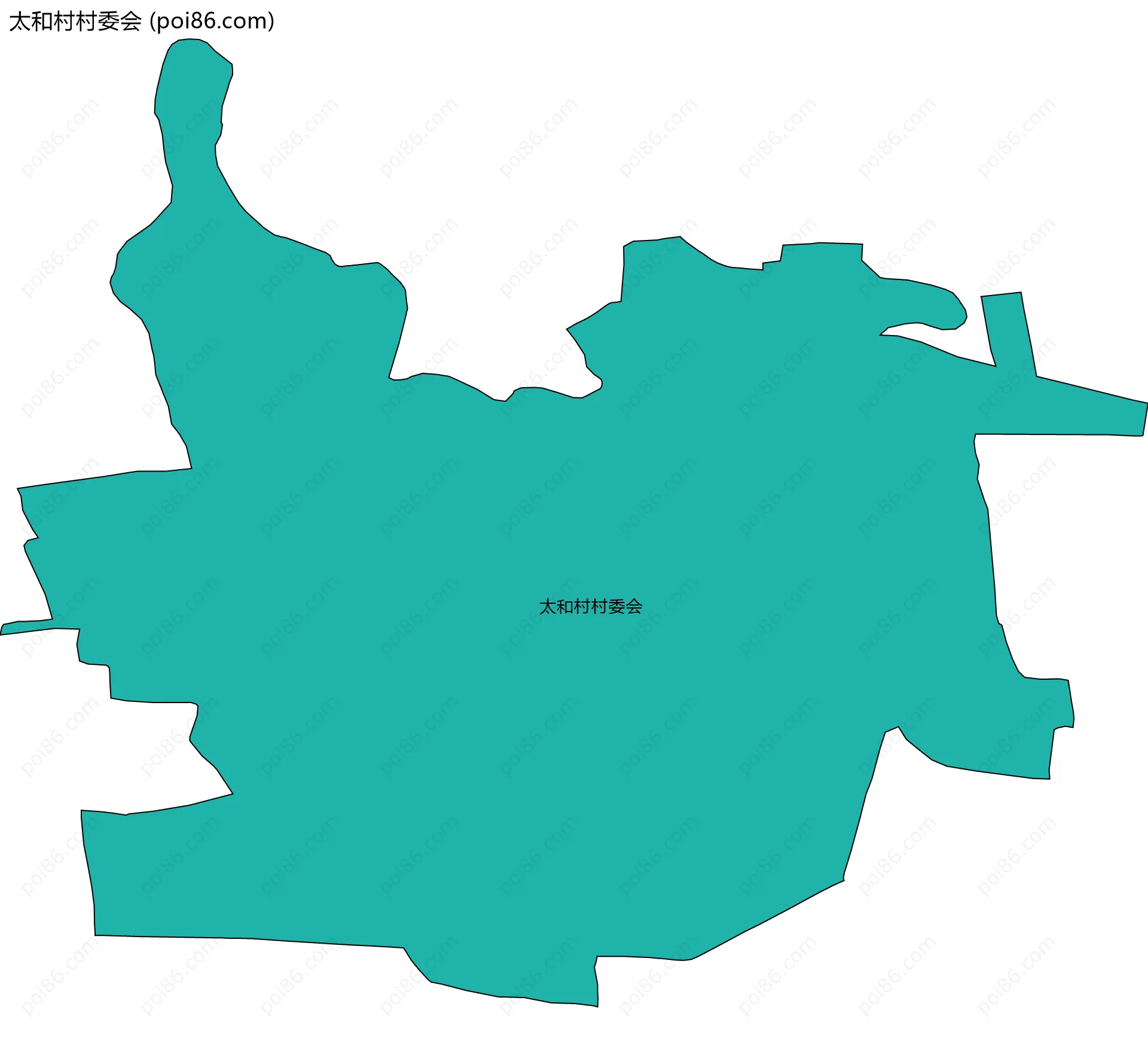 太和村村委会边界地图