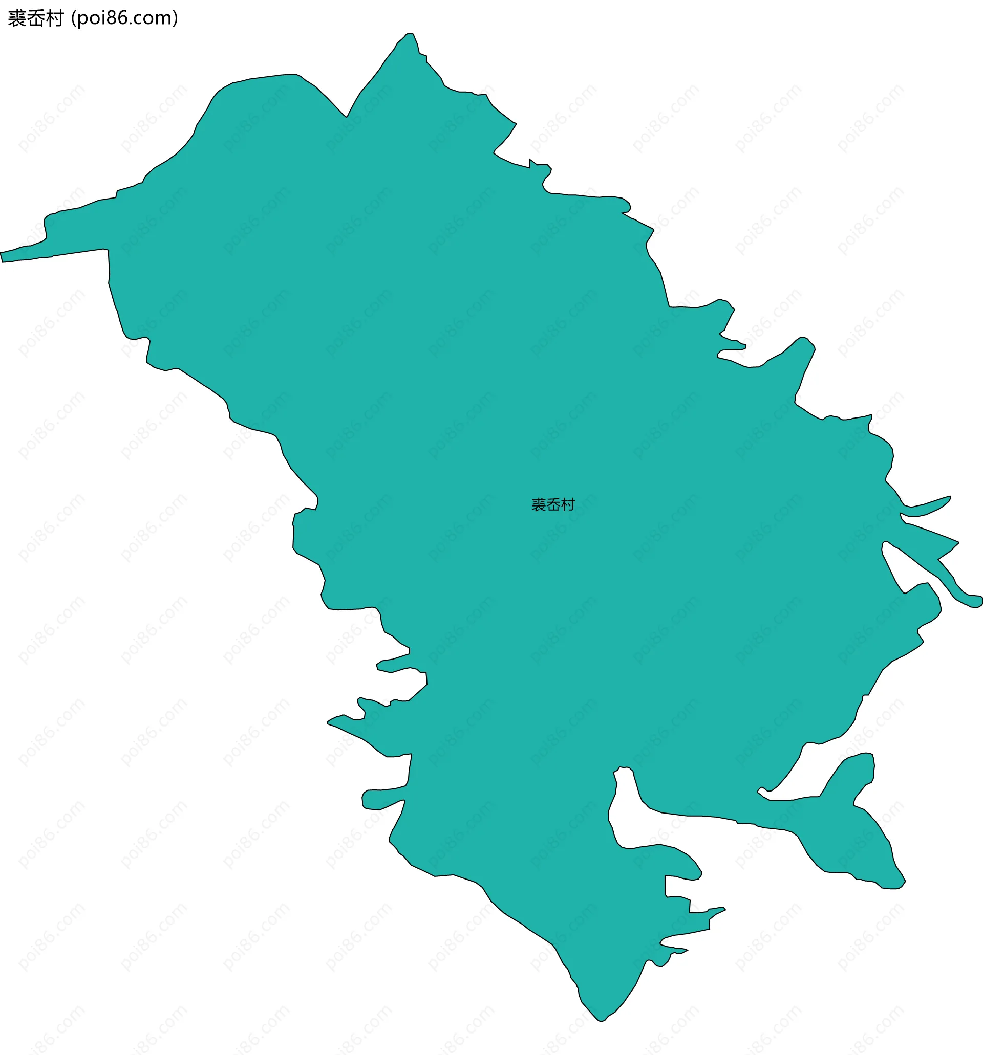 裘岙村边界地图