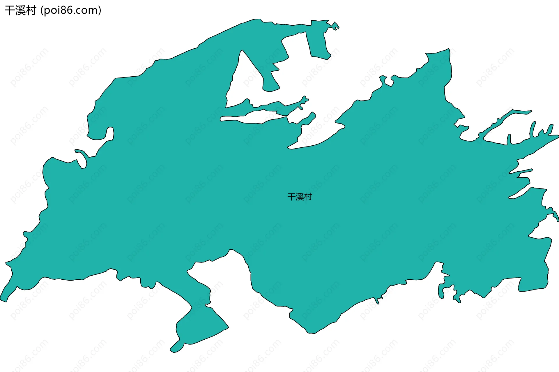 干溪村边界地图