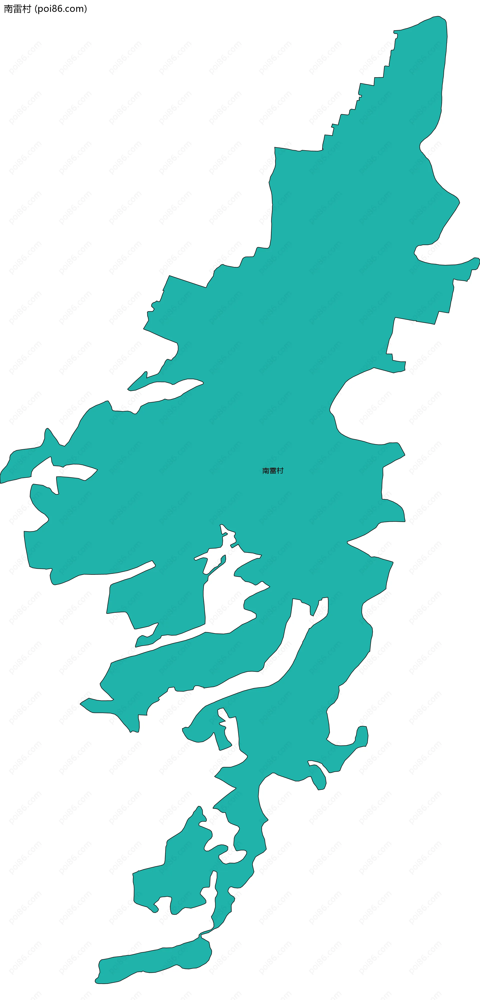 南雷村边界地图