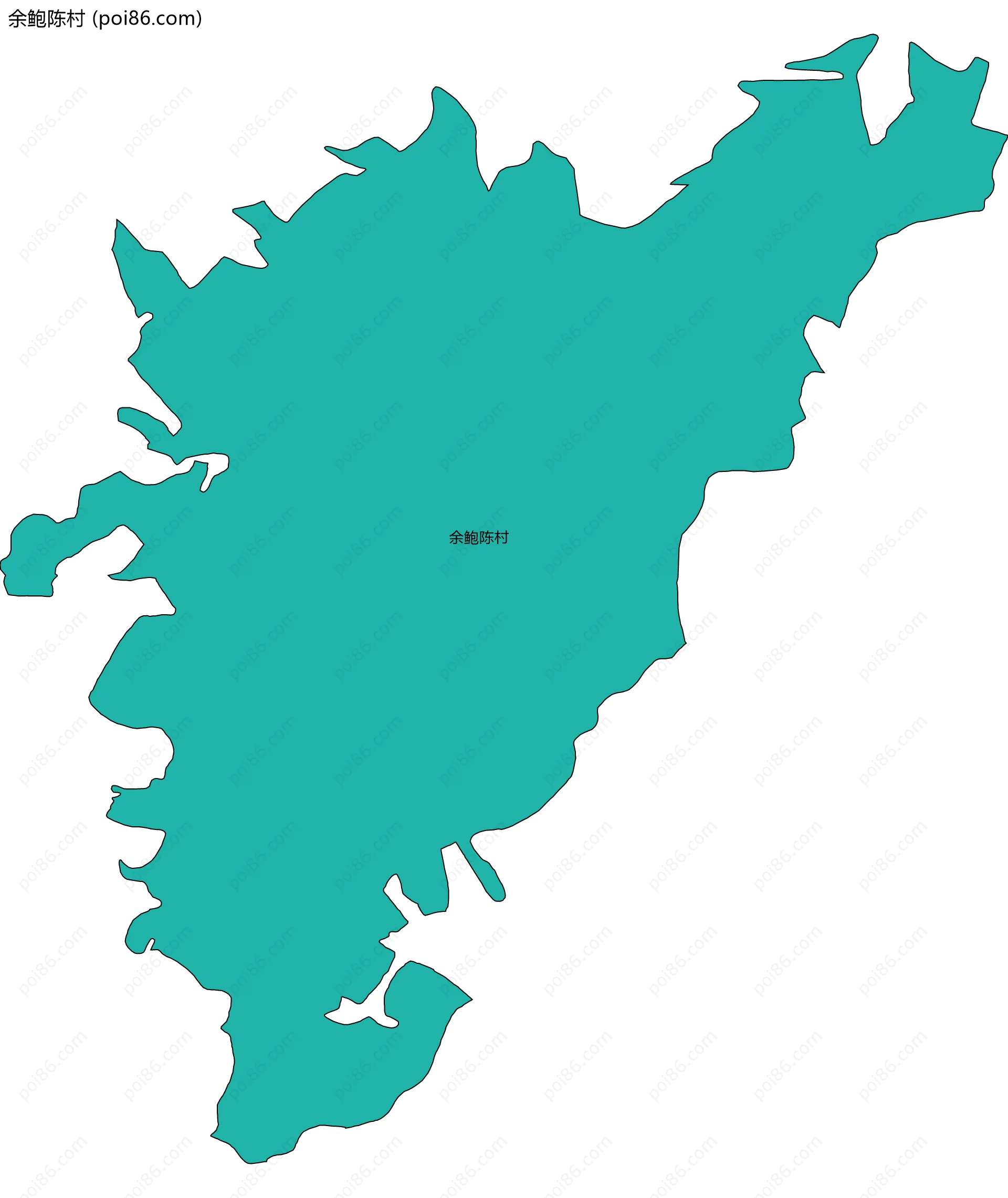 余鲍陈村边界地图