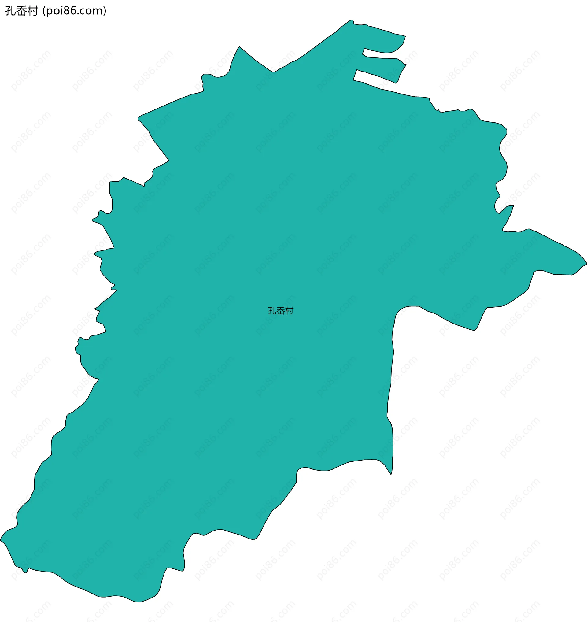 孔岙村边界地图