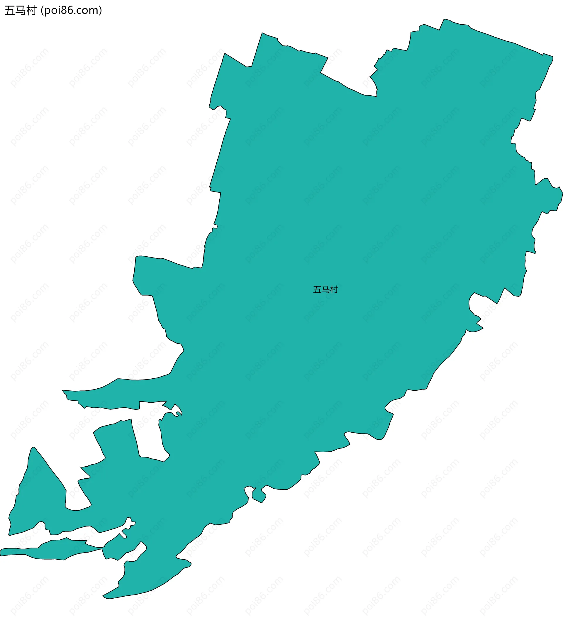 五马村边界地图