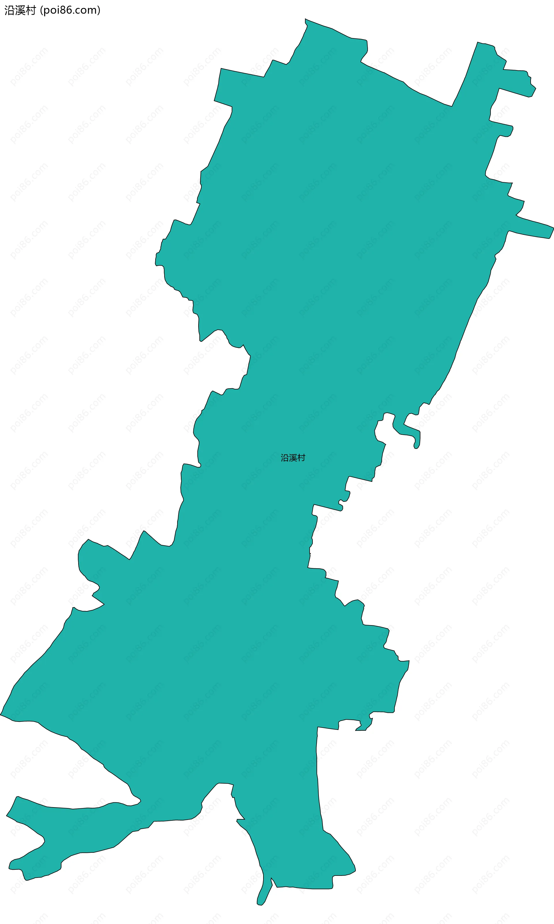 沿溪村边界地图