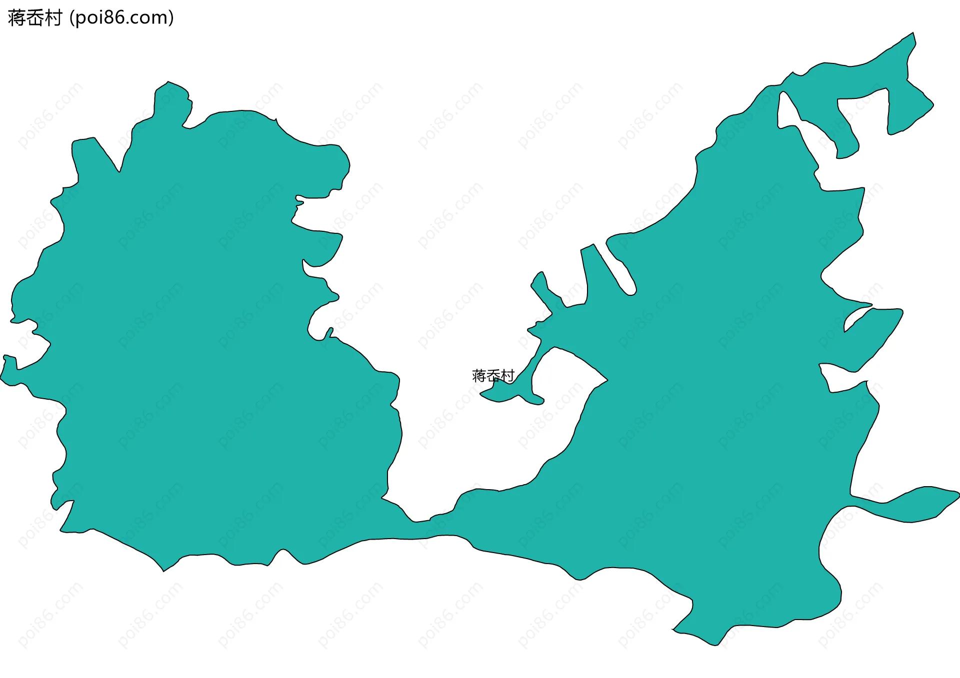 蒋岙村边界地图