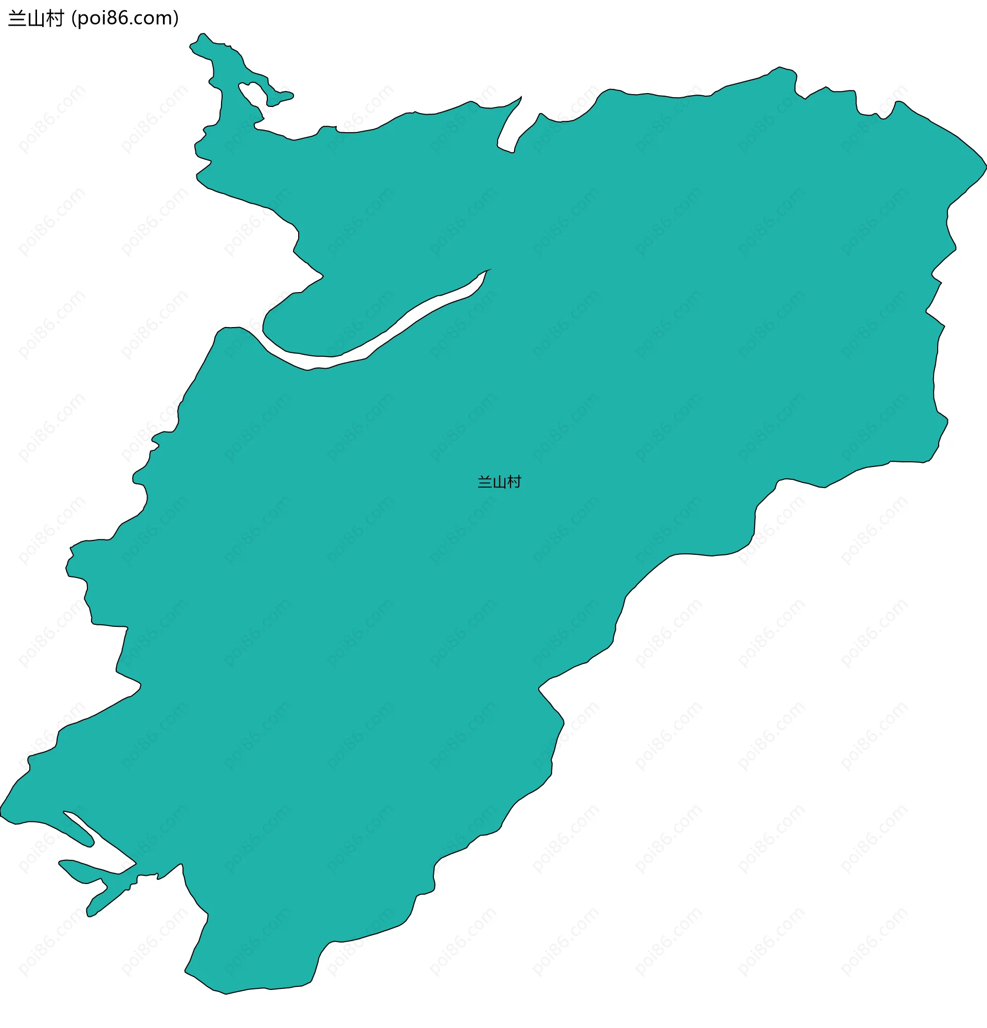 兰山村边界地图