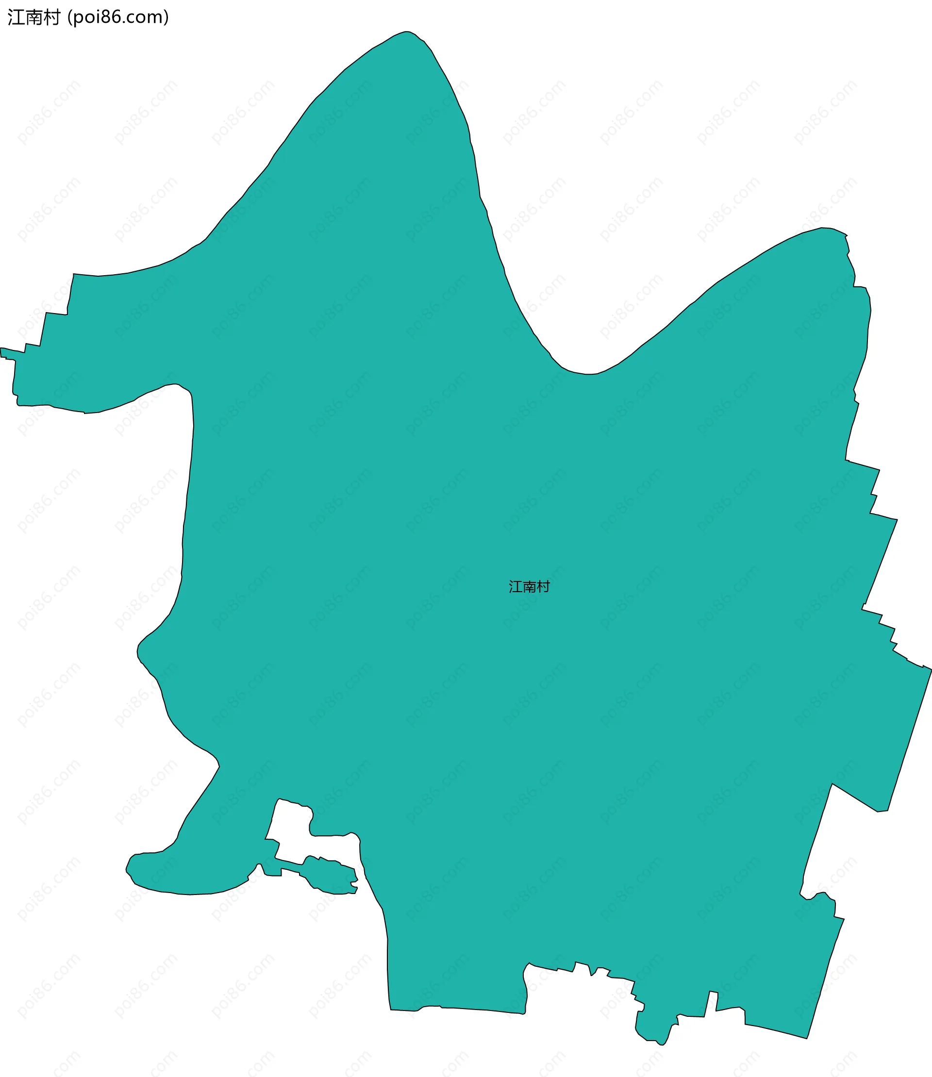 江南村边界地图