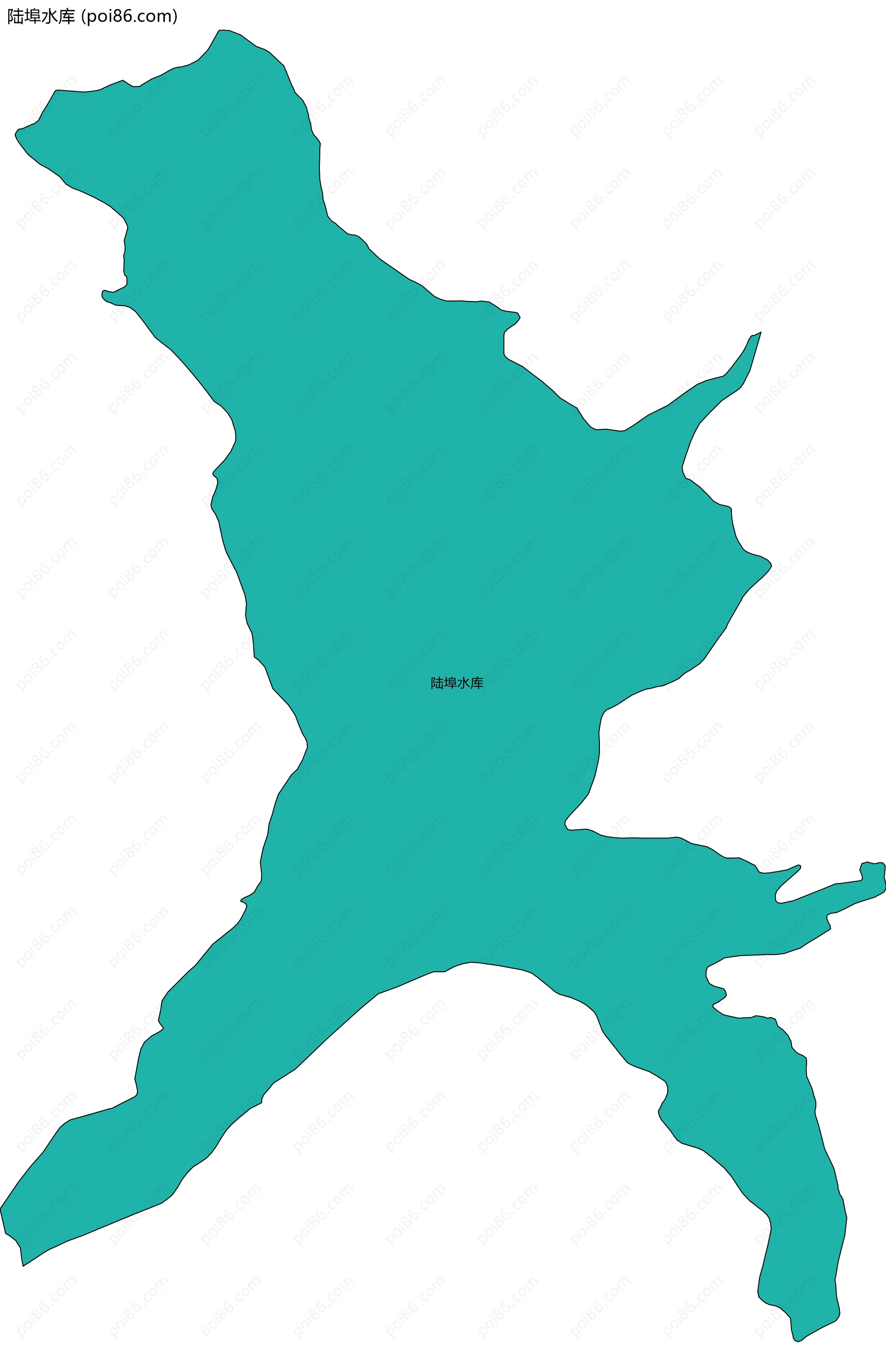 陆埠水库边界地图