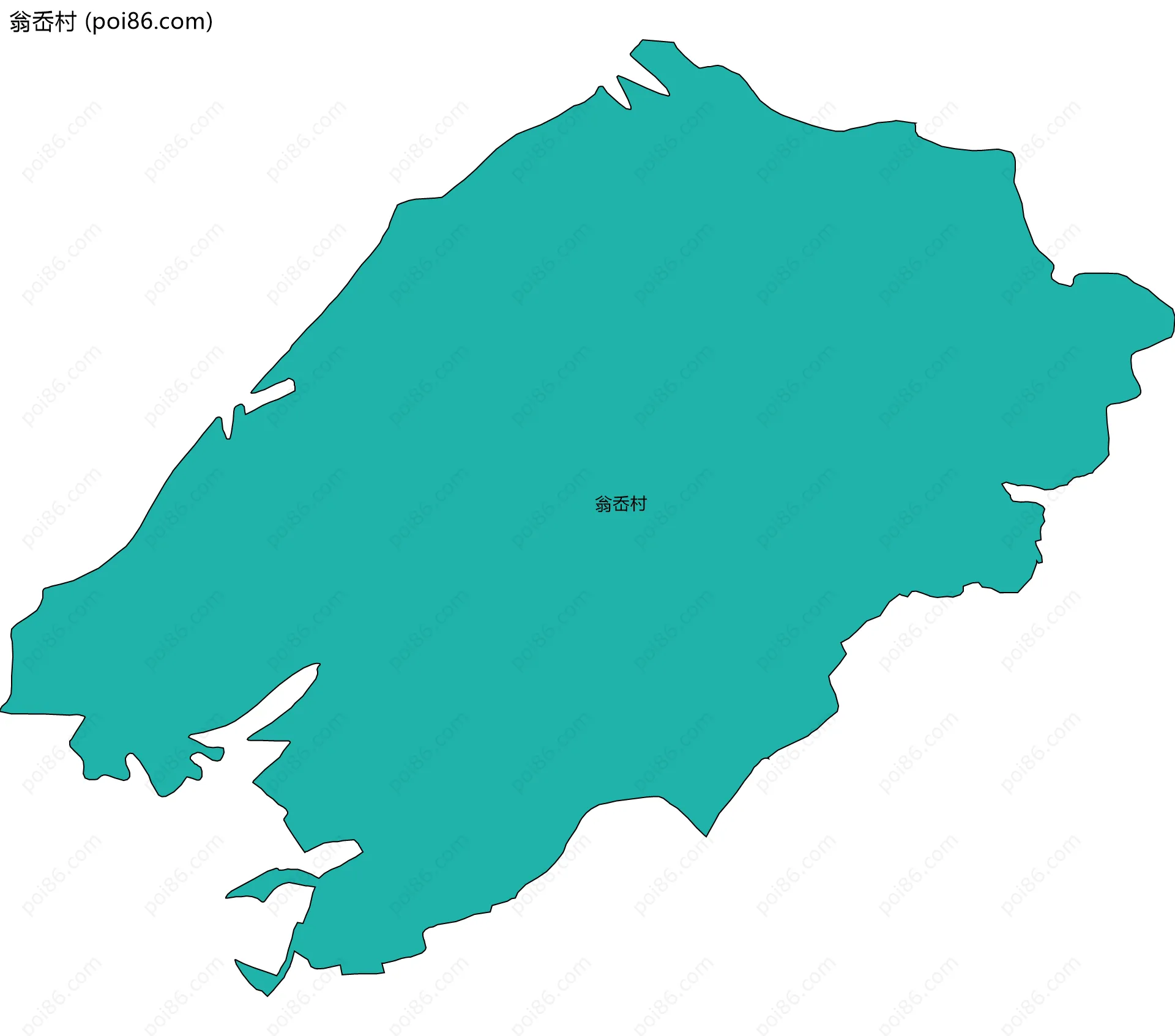 翁岙村边界地图