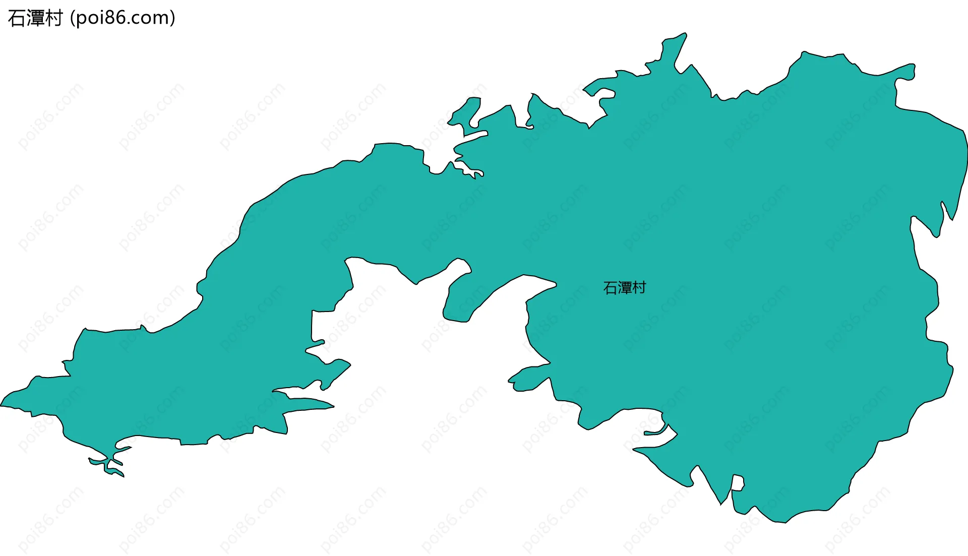 石潭村边界地图