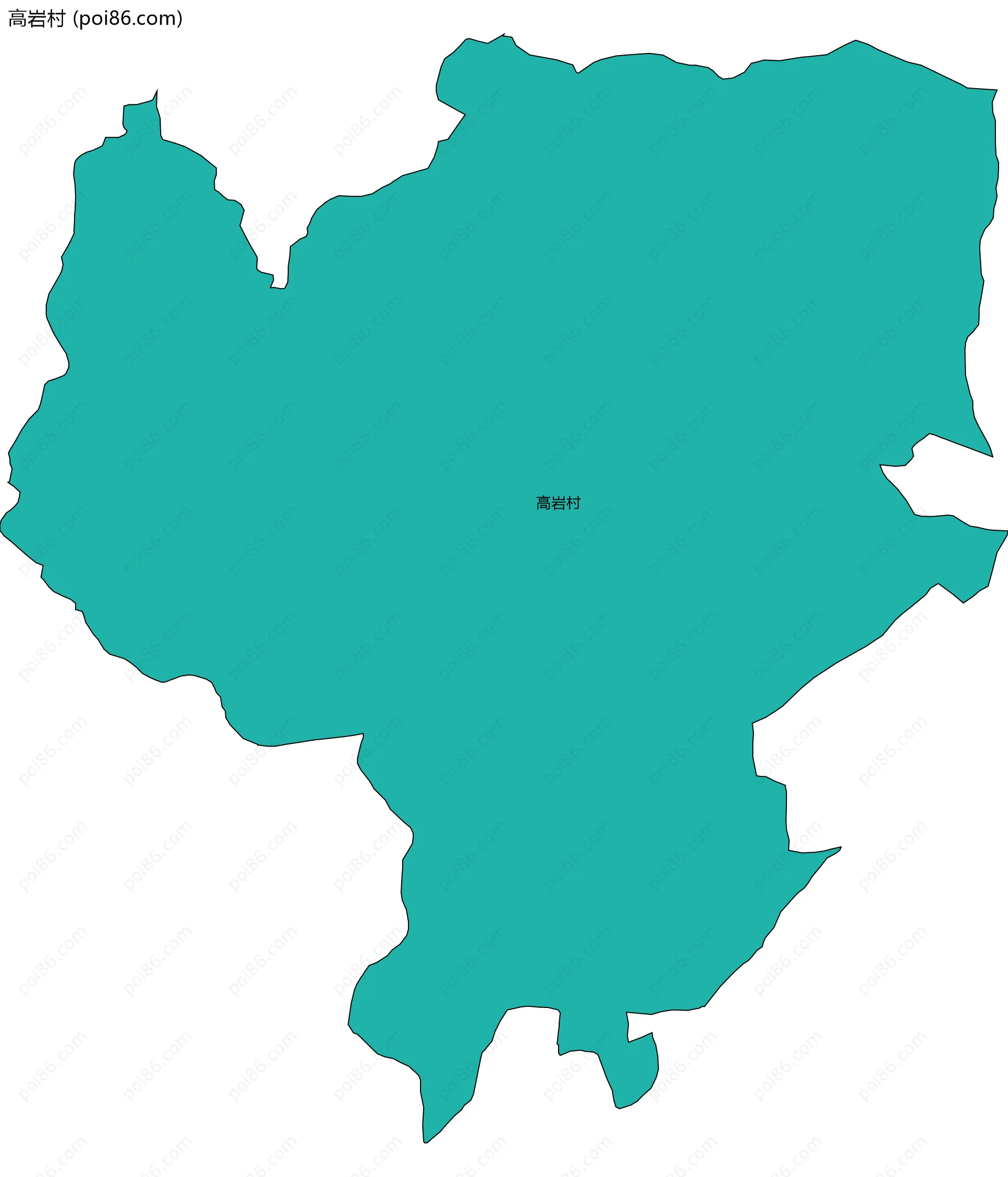高岩村边界地图