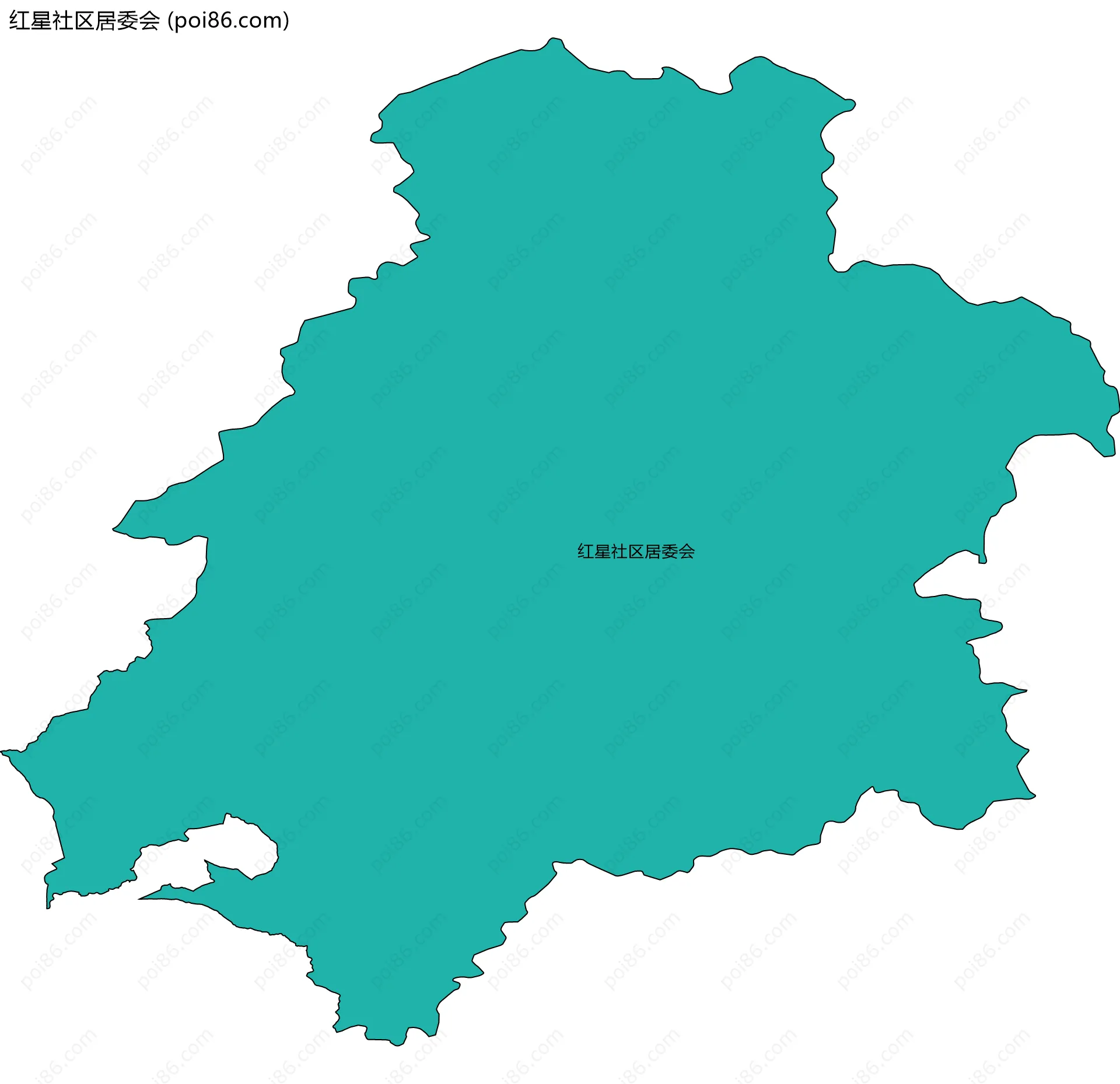 红星社区居委会边界地图