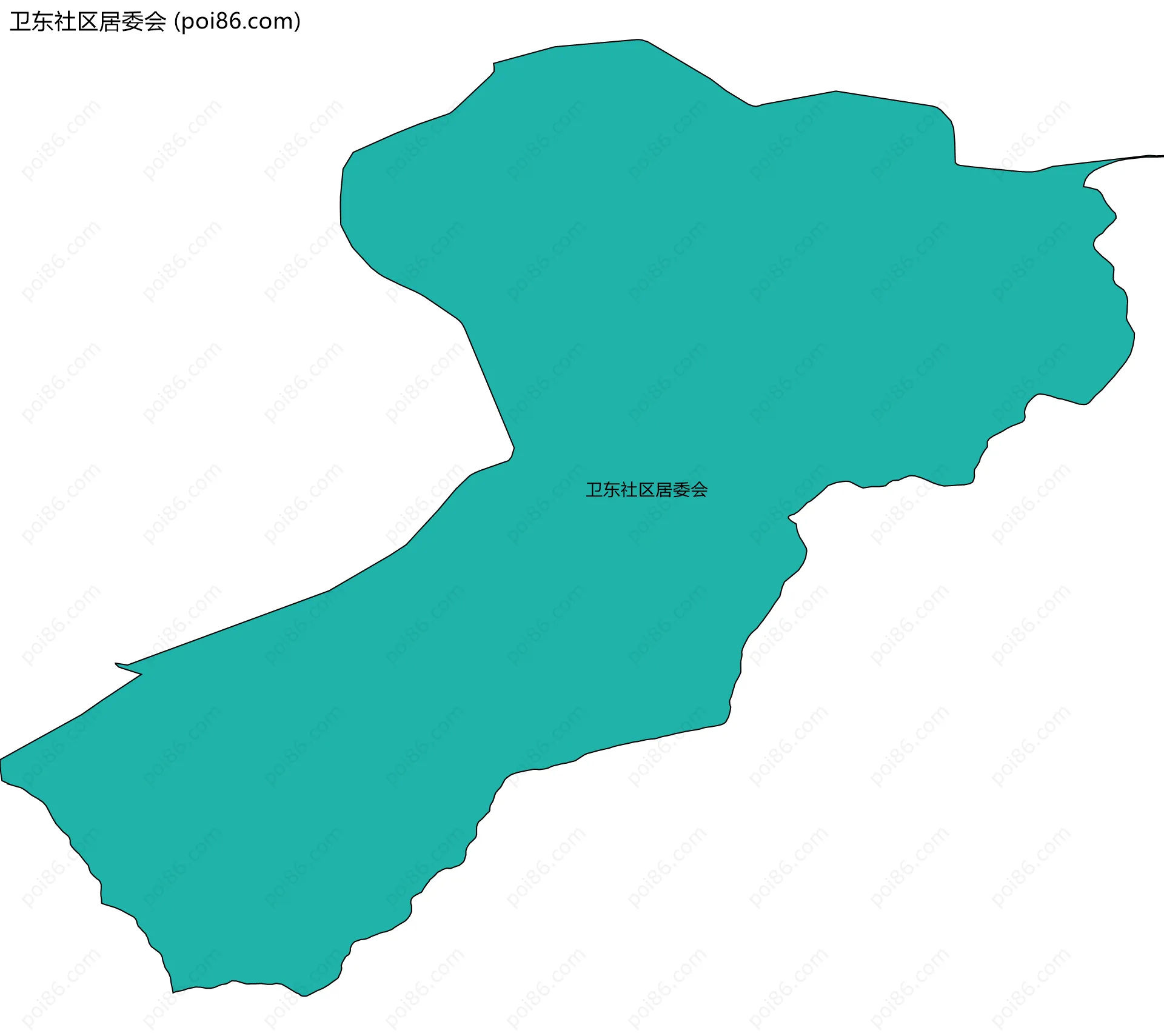 卫东社区居委会边界地图