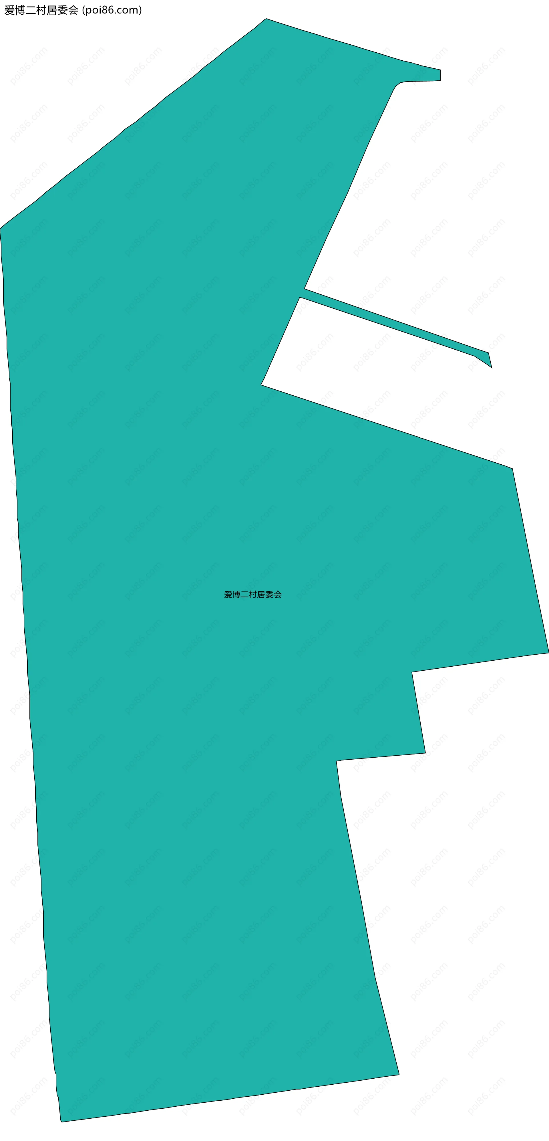 爱博二村居委会边界地图