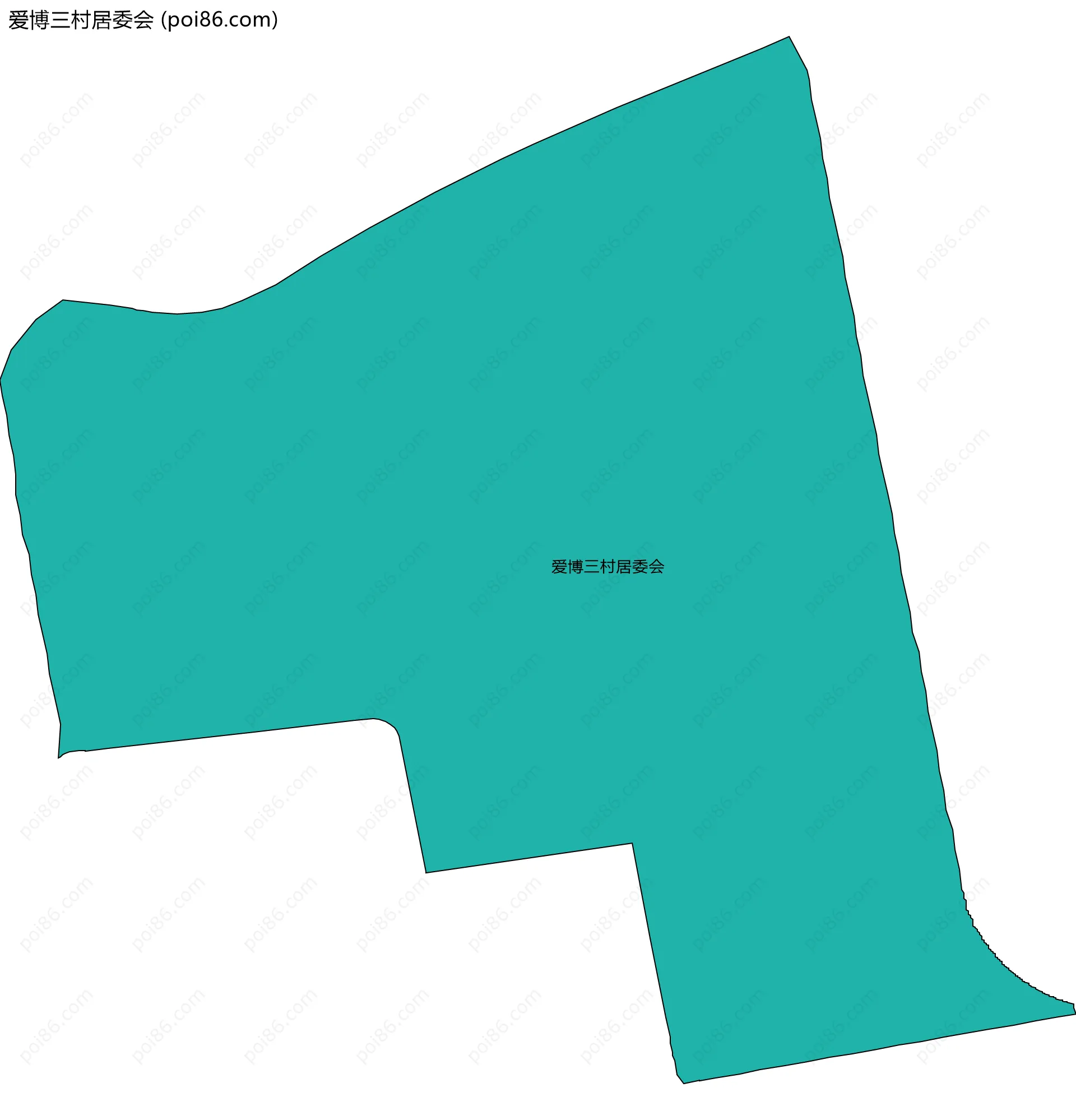 爱博三村居委会边界地图