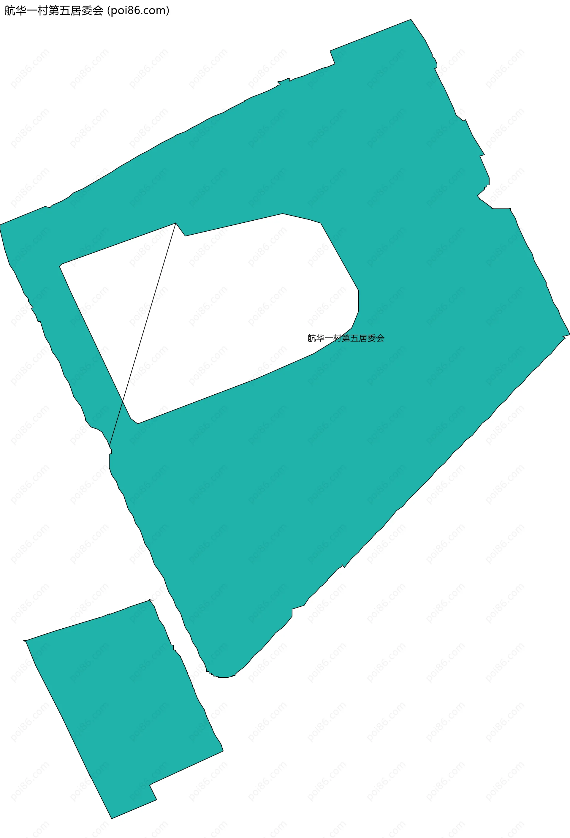 航华一村第五居委会边界地图