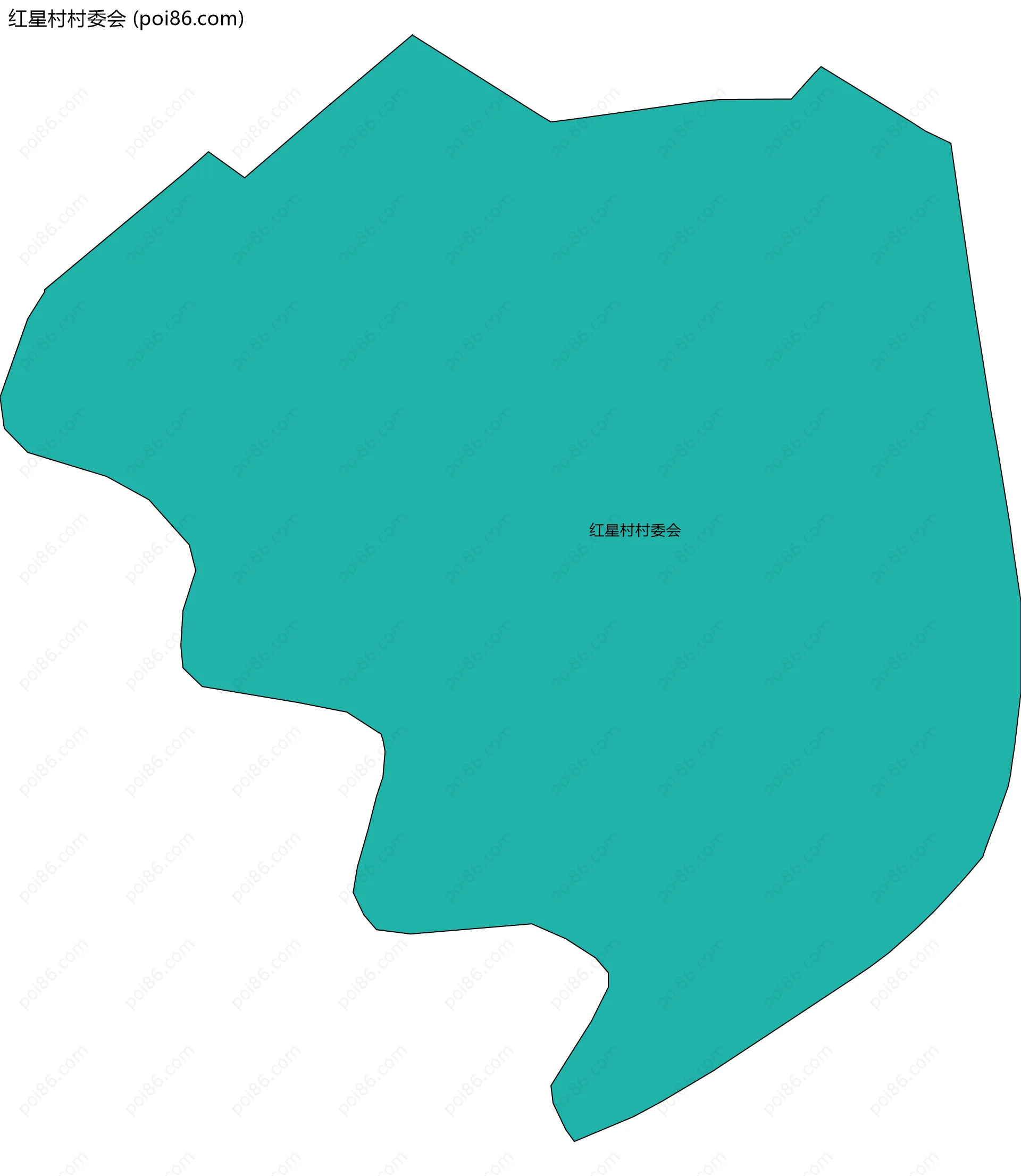 红星村村委会边界地图