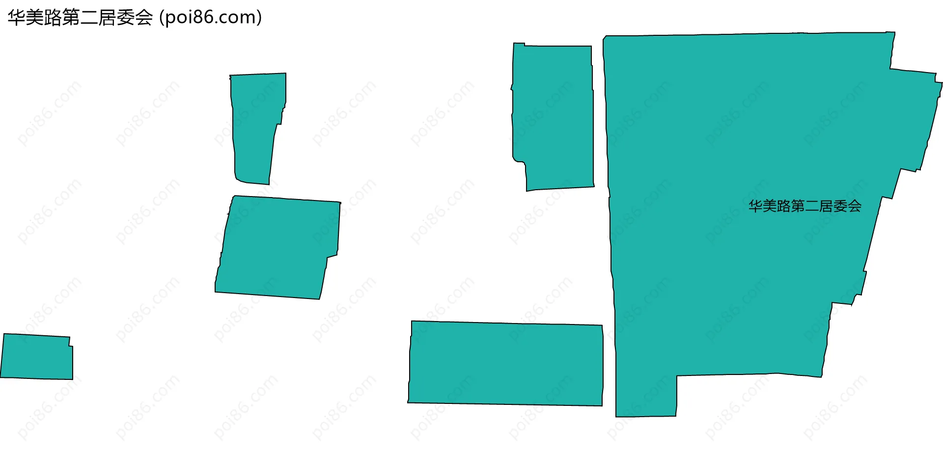 华美路第二居委会边界地图