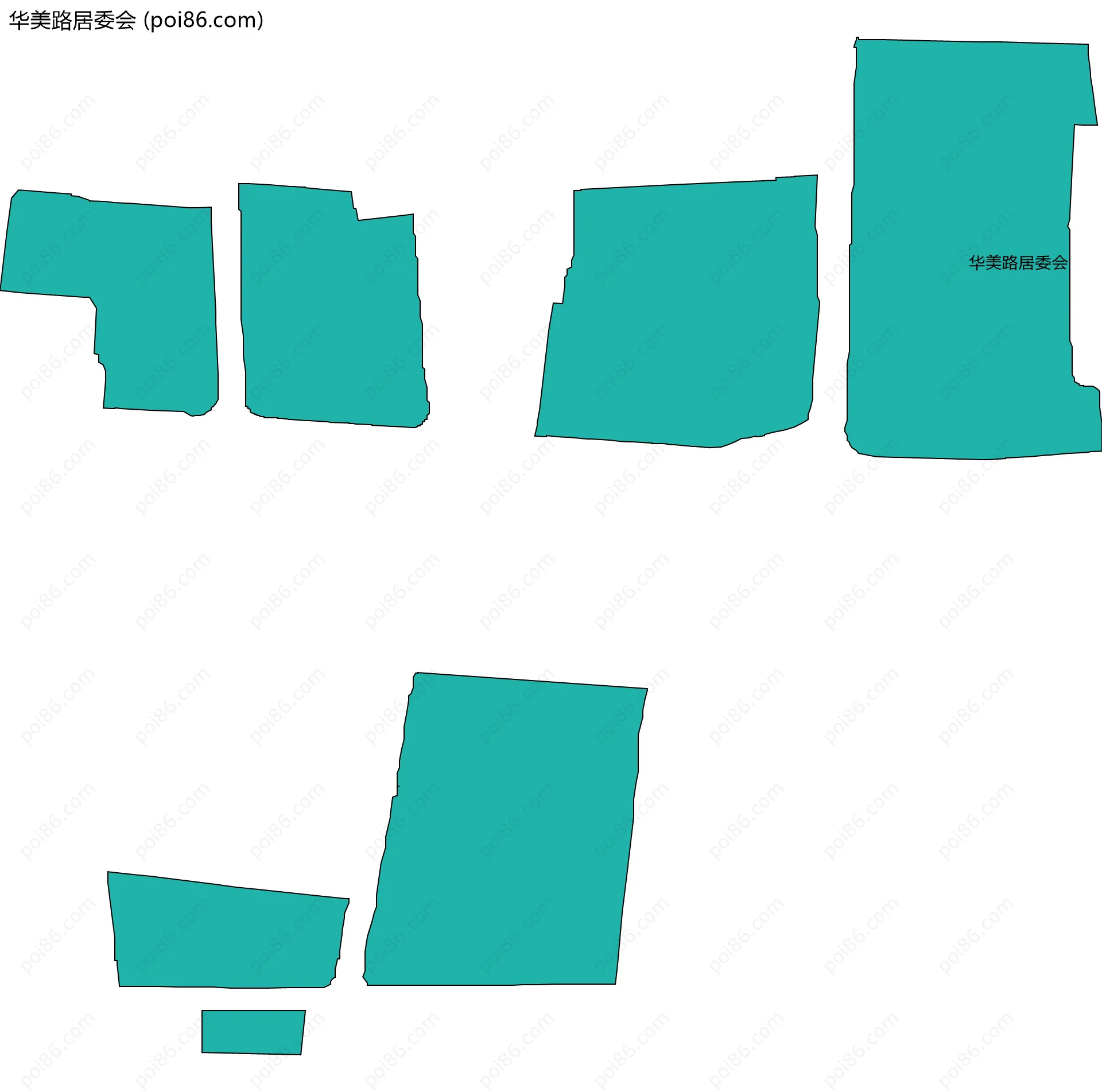 华美路居委会边界地图