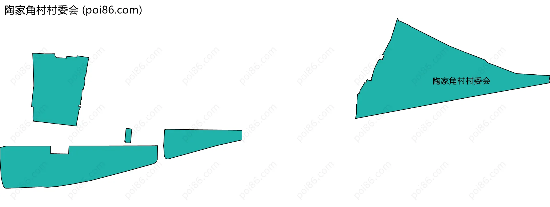 陶家角村村委会边界地图