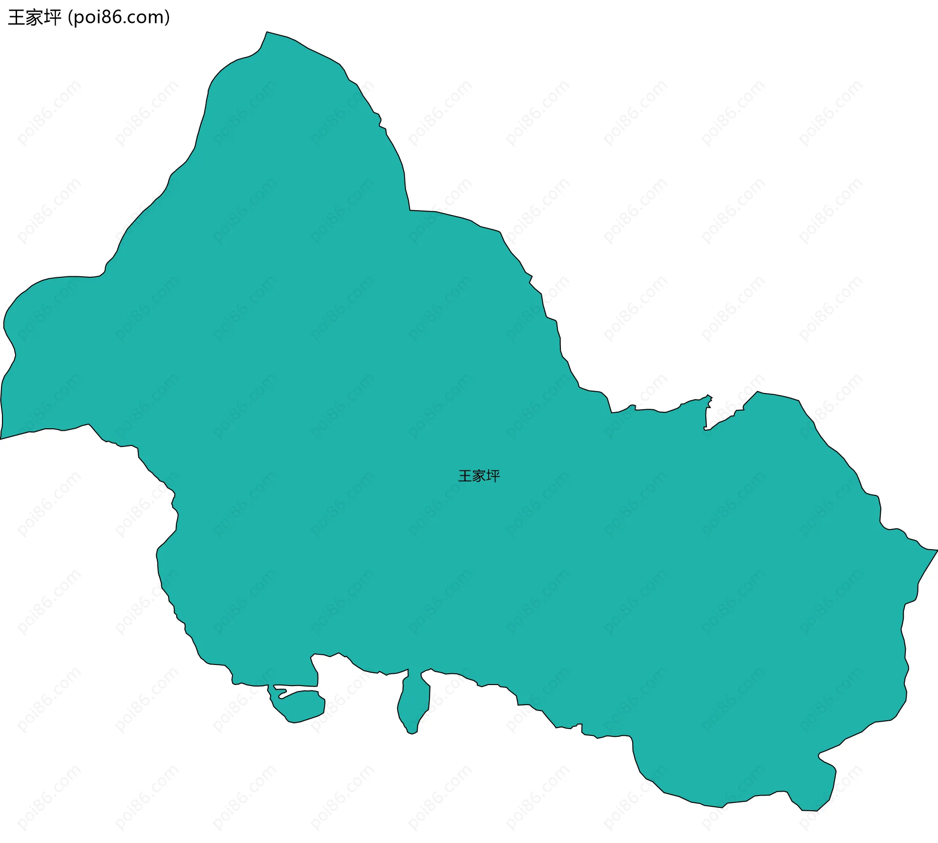 王家坪边界地图