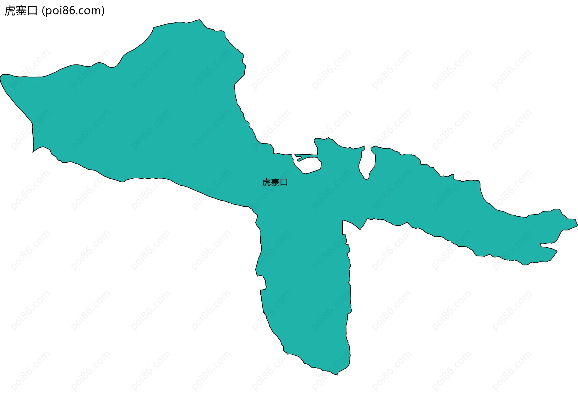虎寨口边界地图