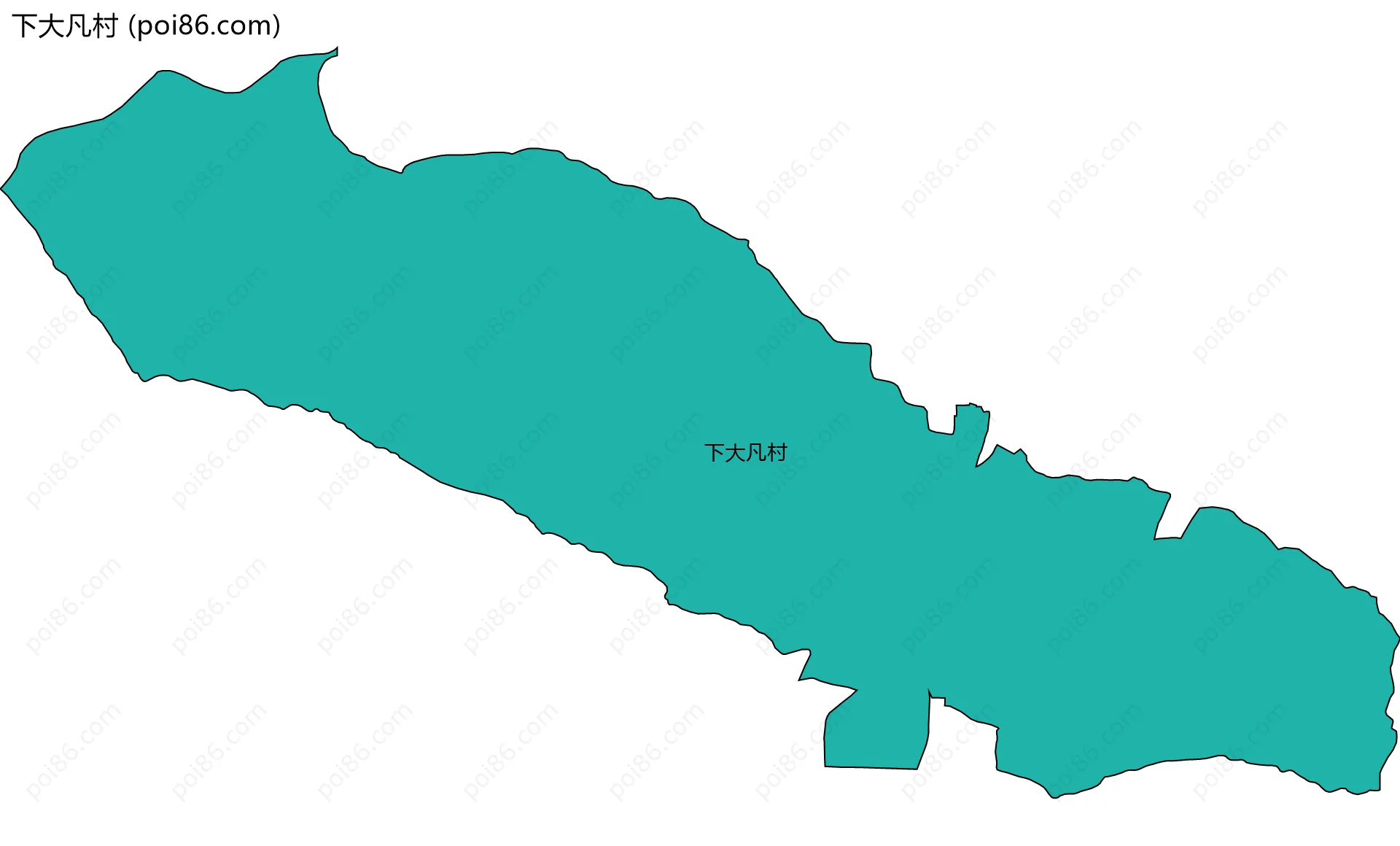 下大凡村边界地图