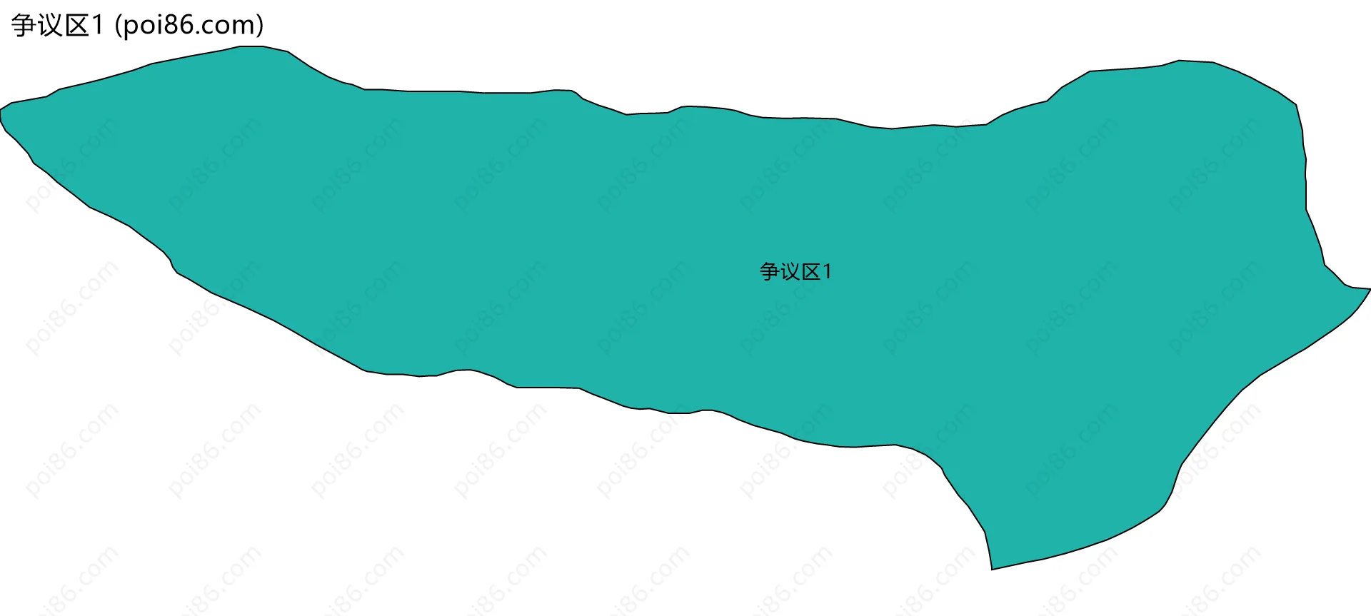 争议区1边界地图