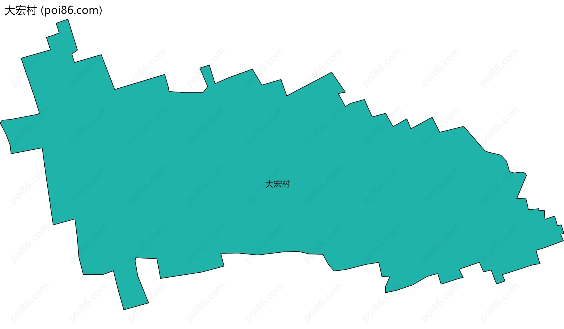 大宏村边界地图