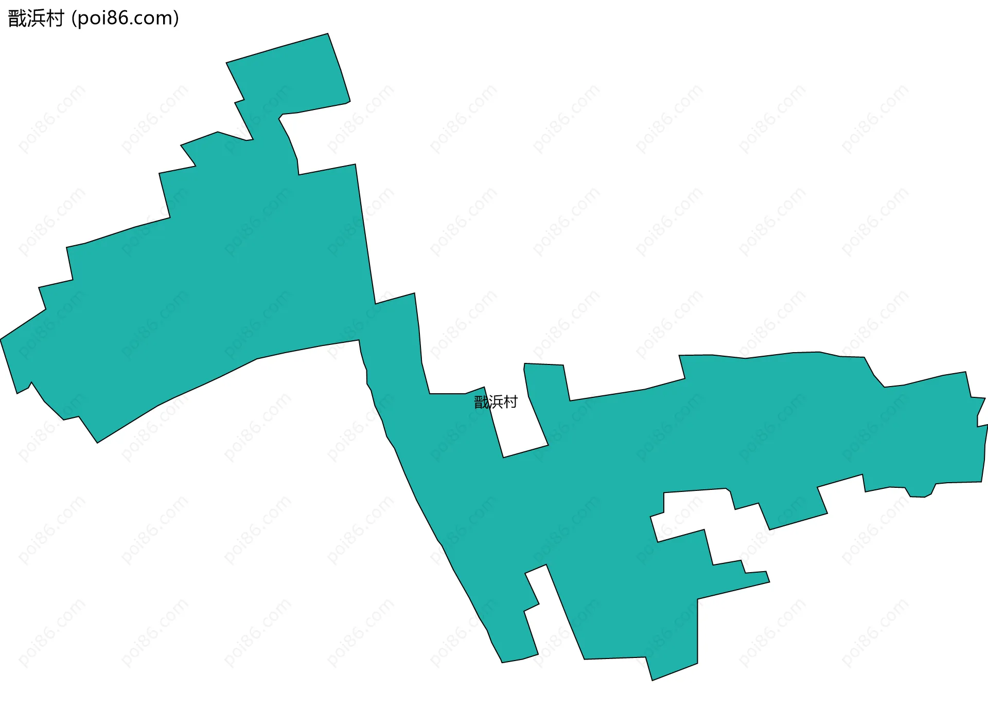 戬浜村边界地图