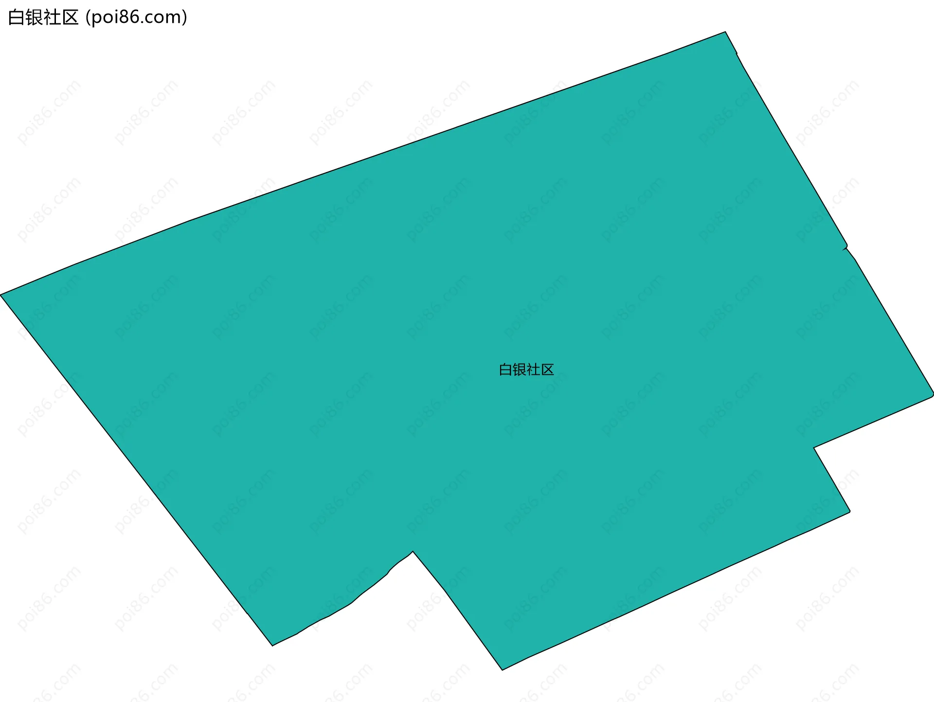 白银社区边界地图