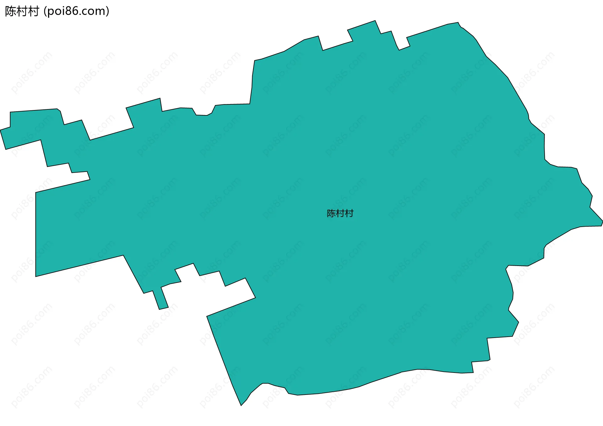 陈村村边界地图