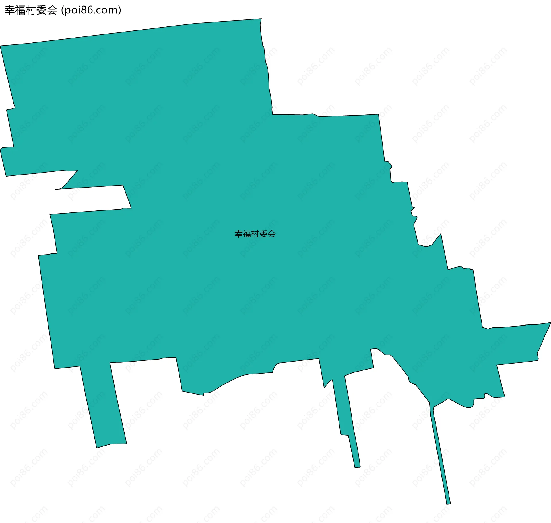 幸福村委会边界地图
