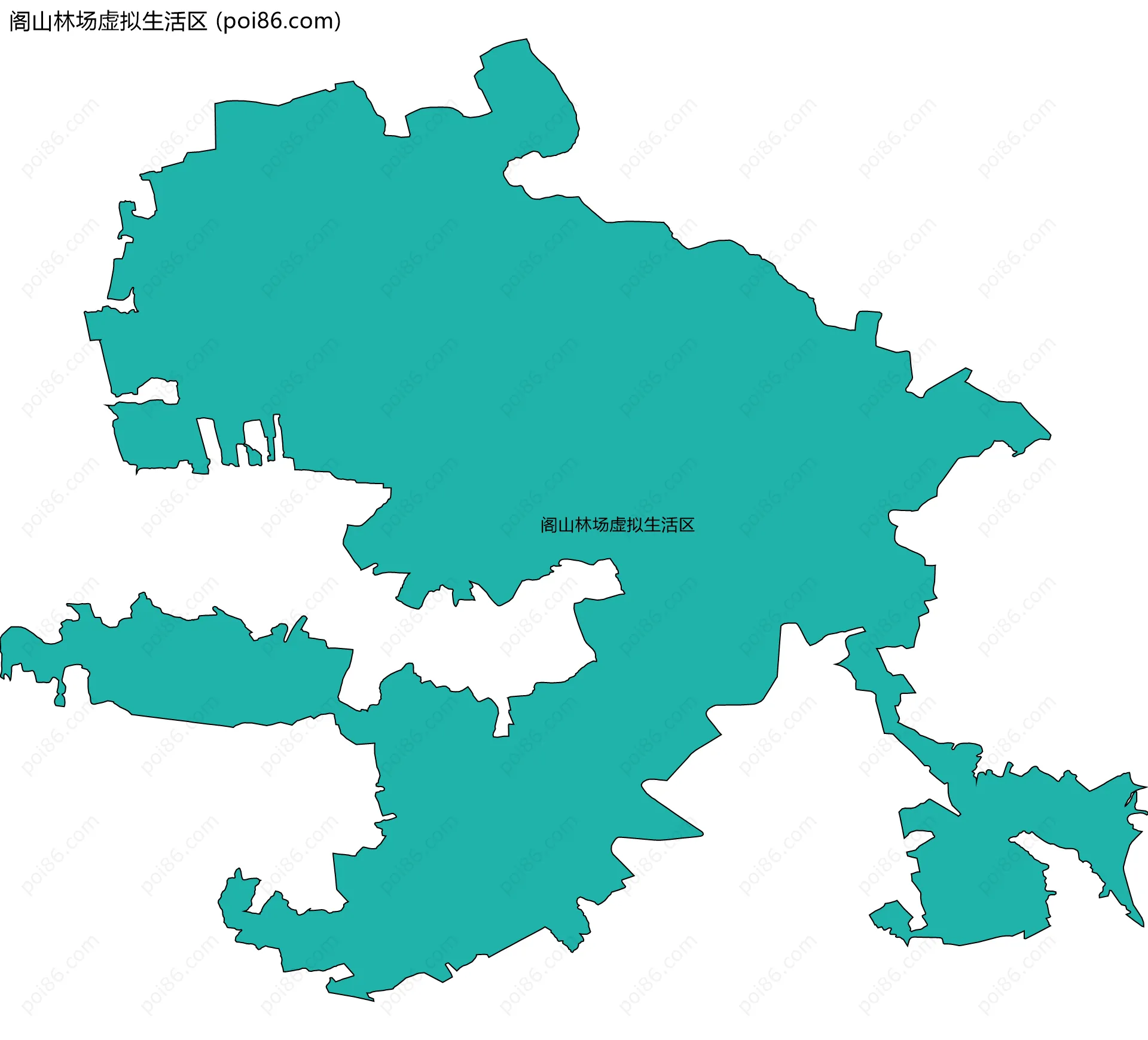 阁山林场虚拟生活区边界地图