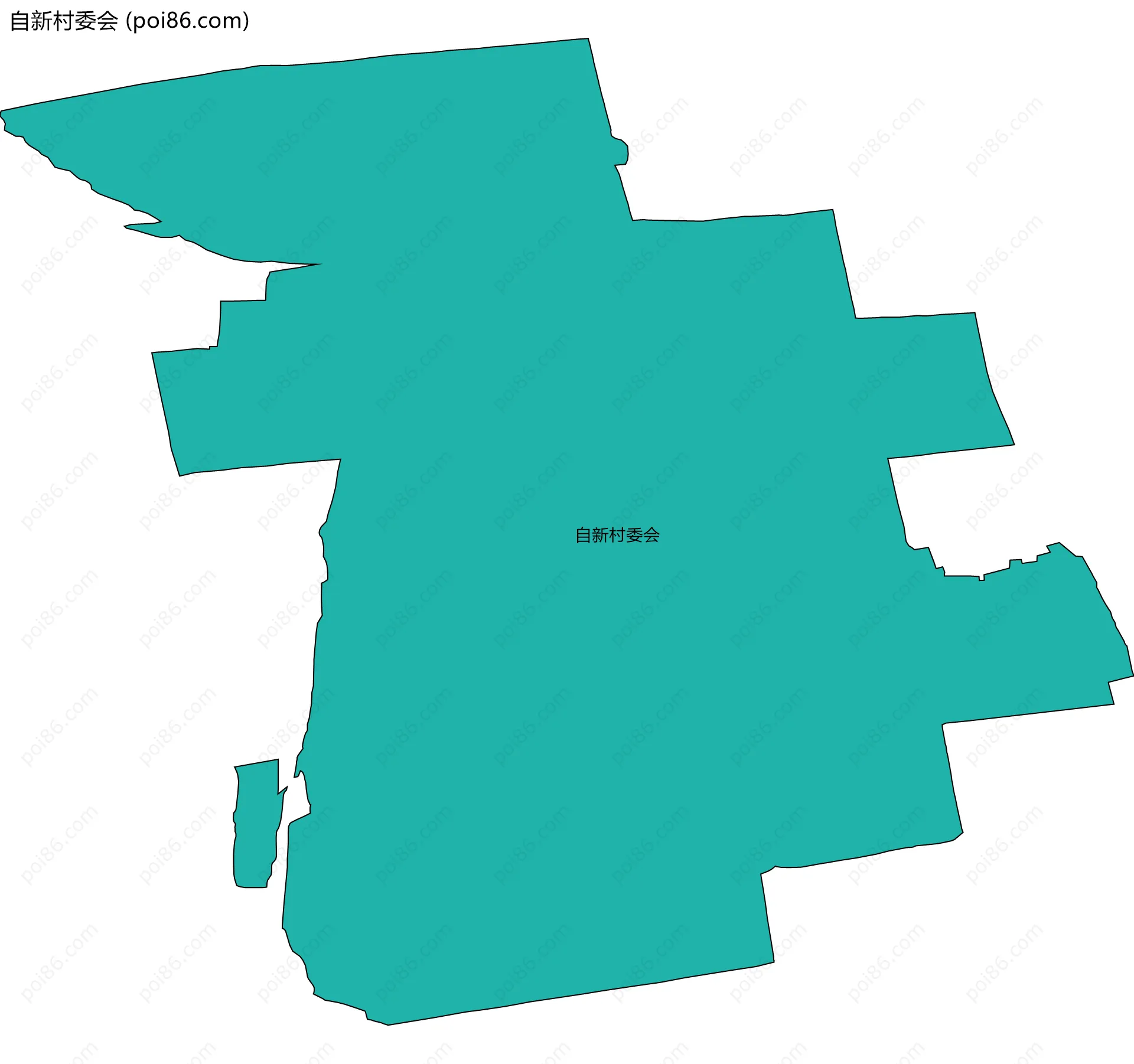 自新村委会边界地图