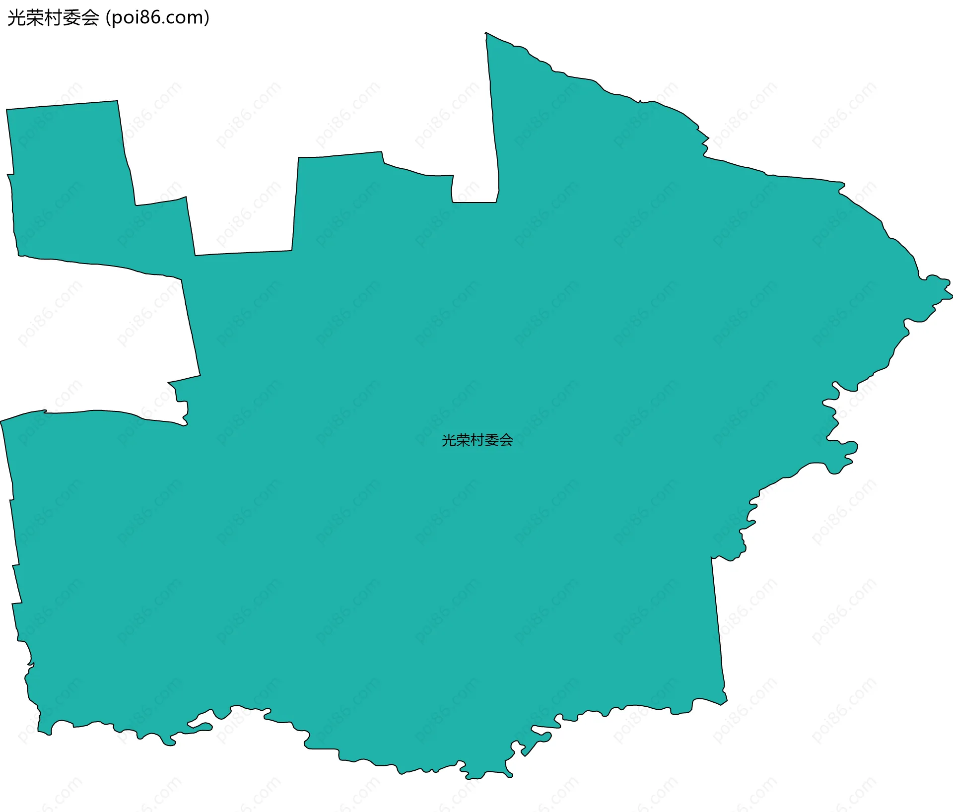 光荣村委会边界地图