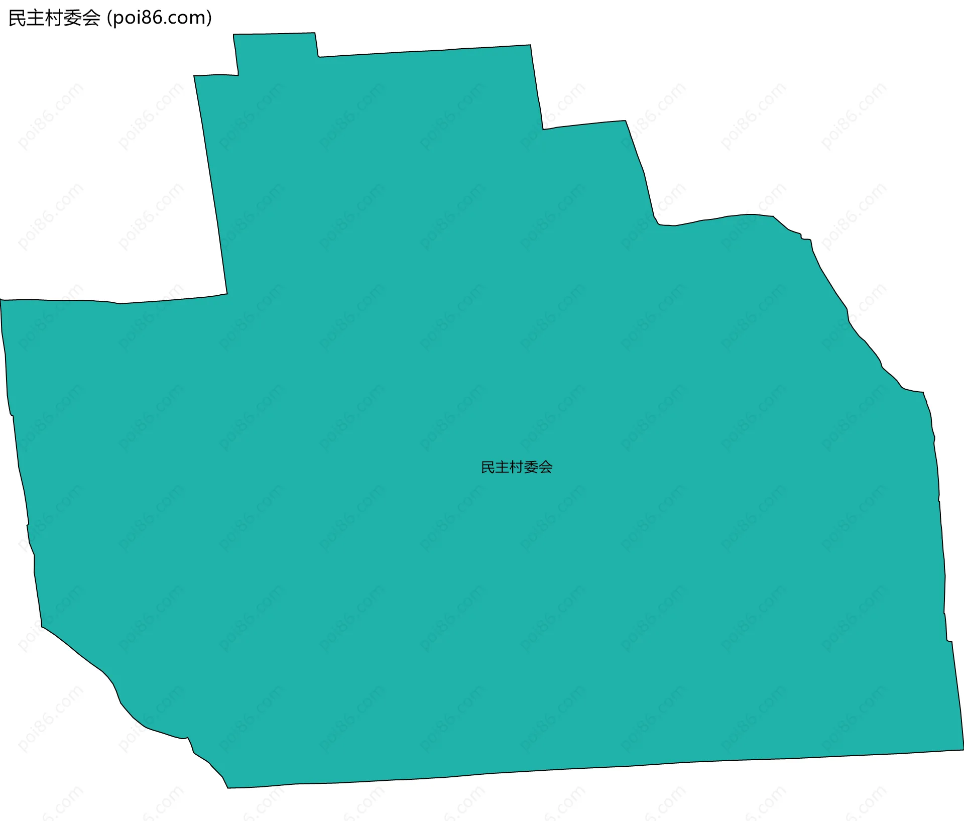 民主村委会边界地图