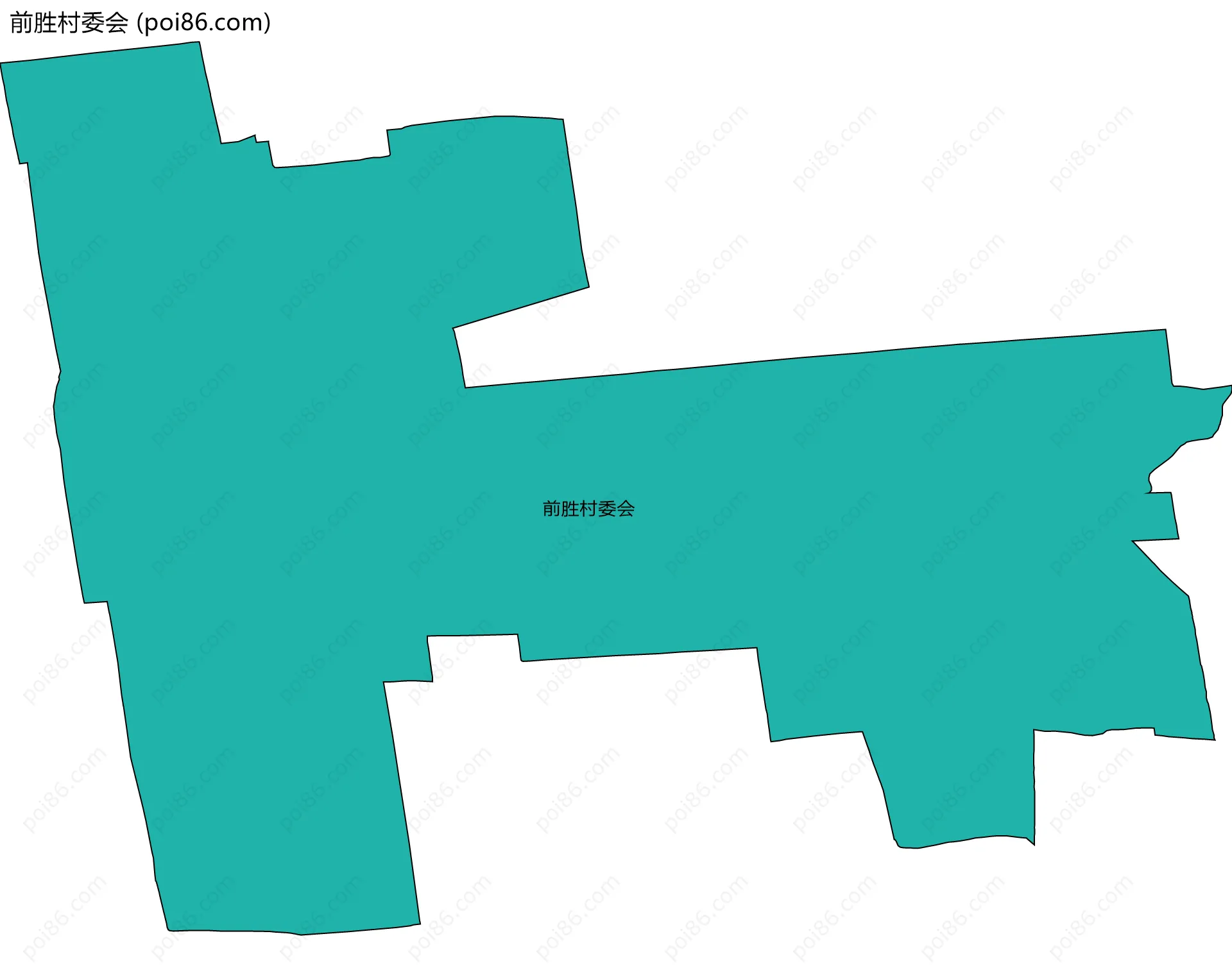 前胜村委会边界地图