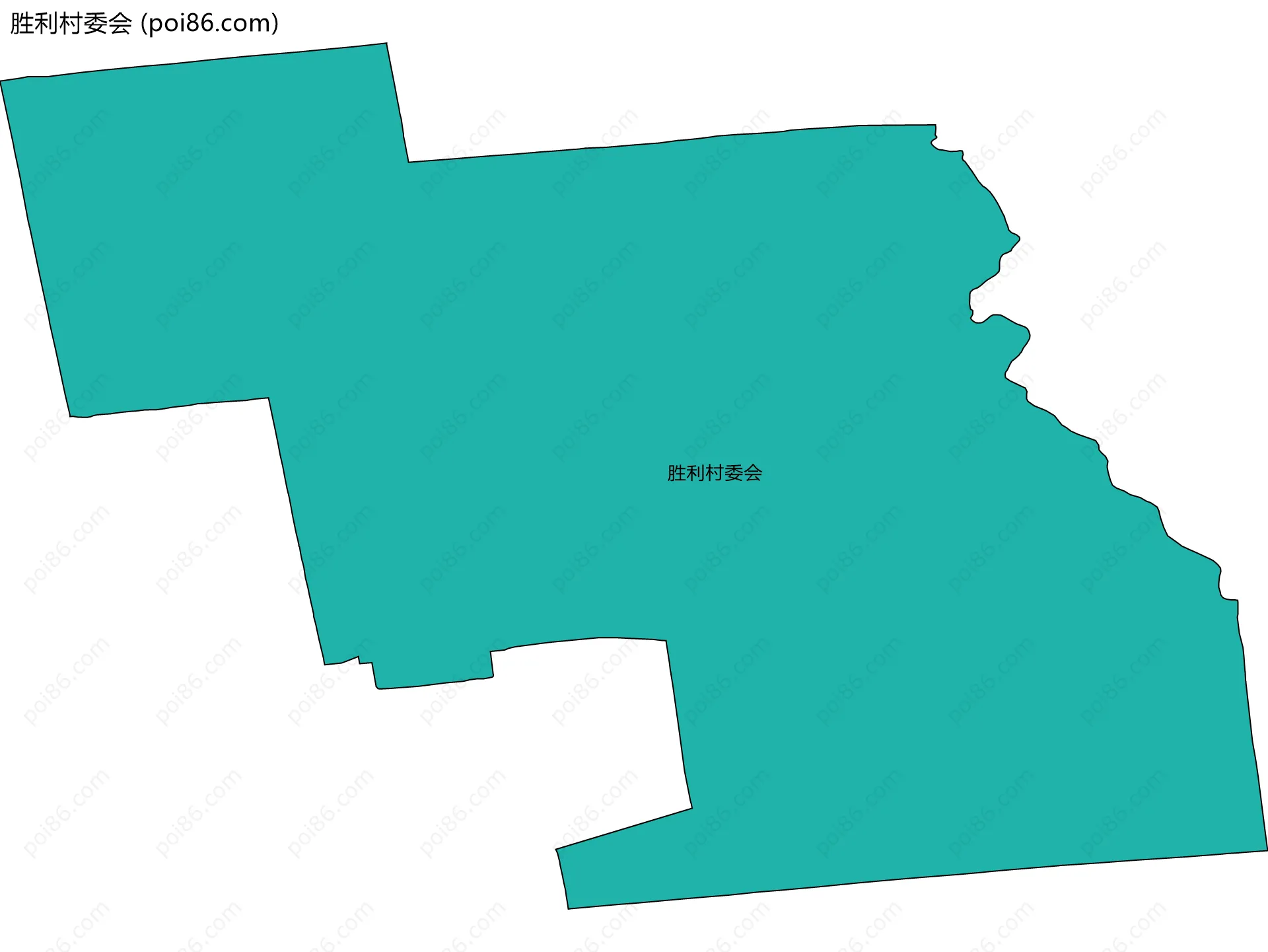 胜利村委会边界地图